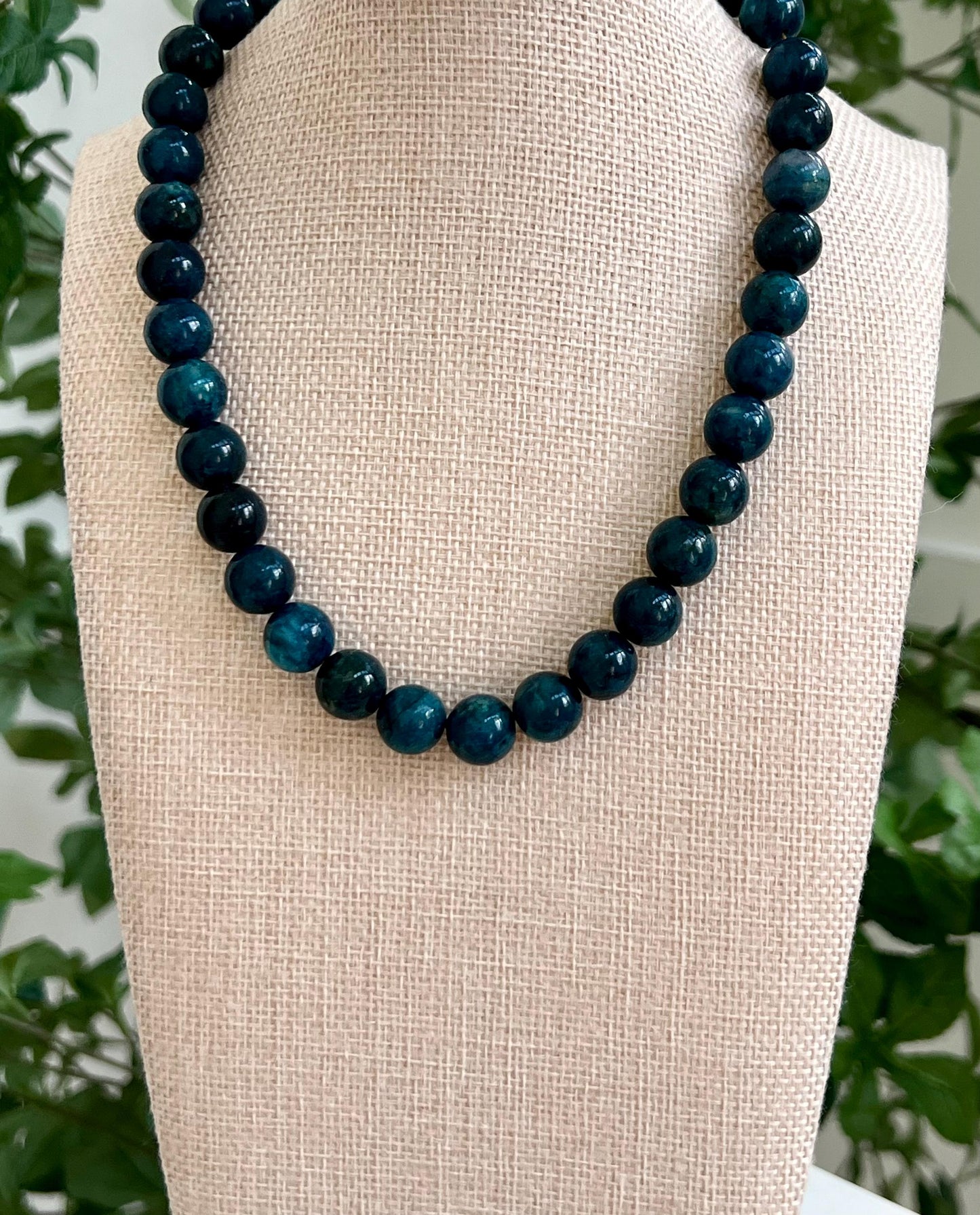Blue Apatite Beaded Necklace