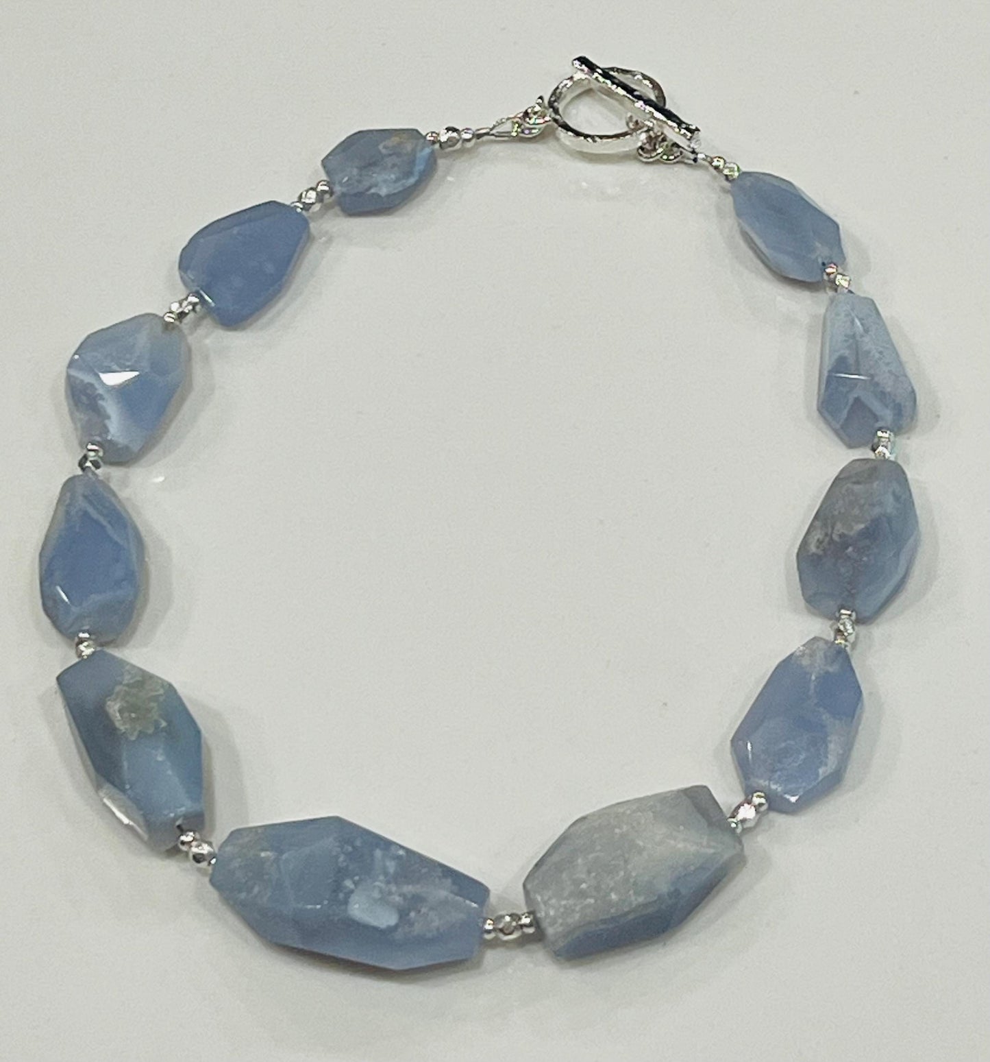 Blue Lace Agate Beaded Necklace