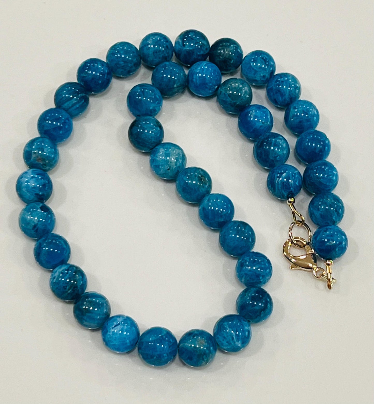 Blue Apatite Beaded Necklace