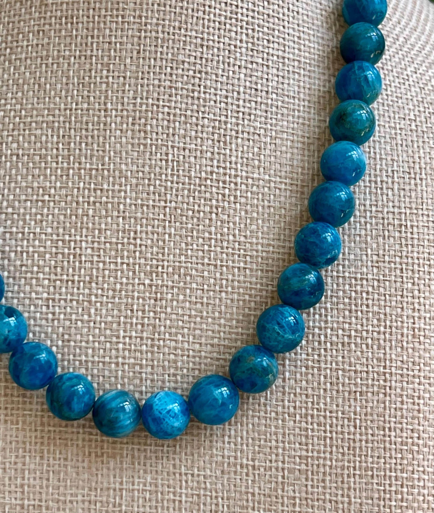 Blue Apatite Beaded Necklace