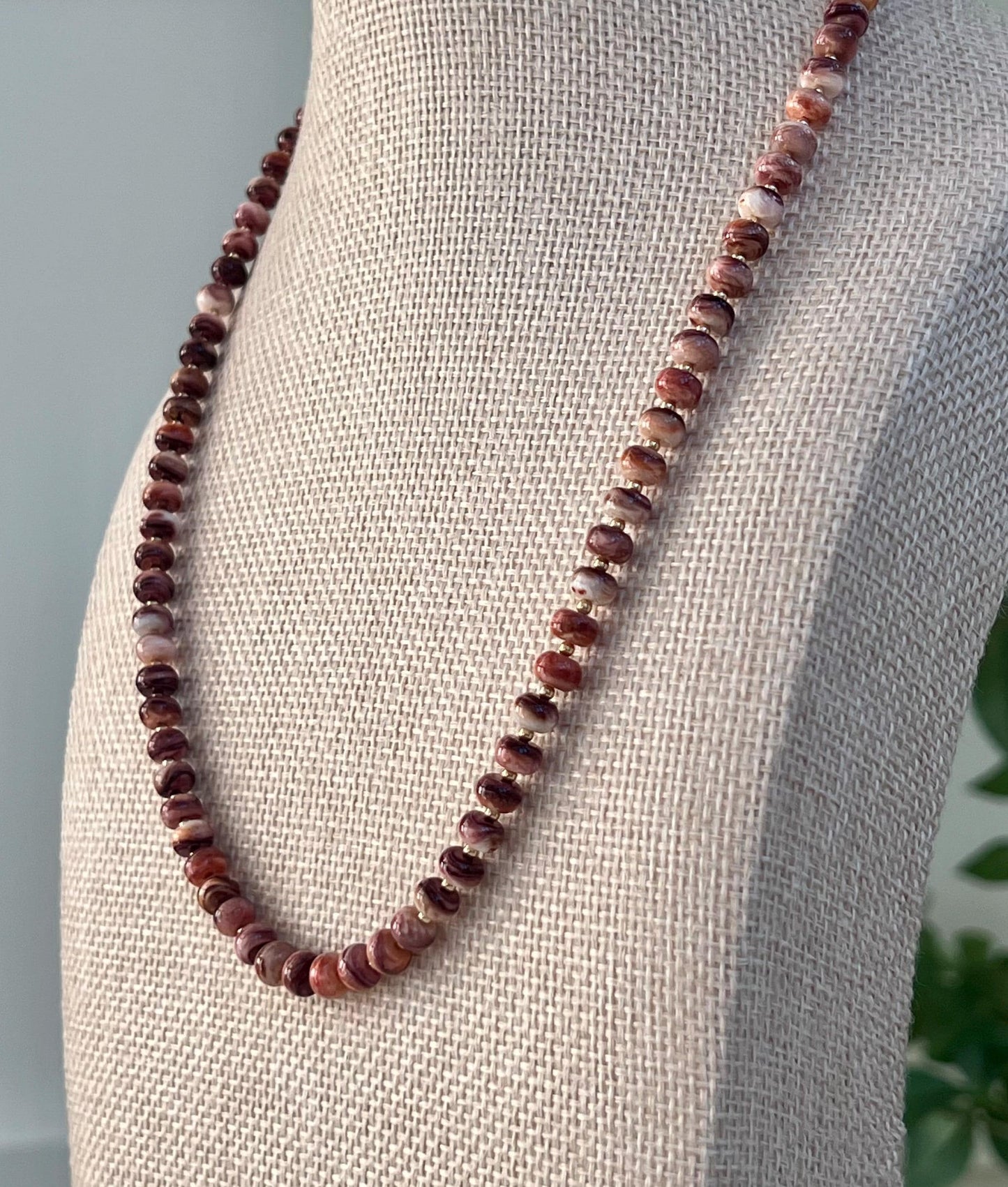 Spiny Oyster Beaded Necklace
