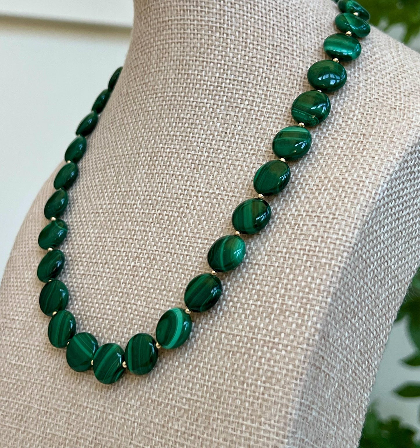 Malachite Beaded Necklace