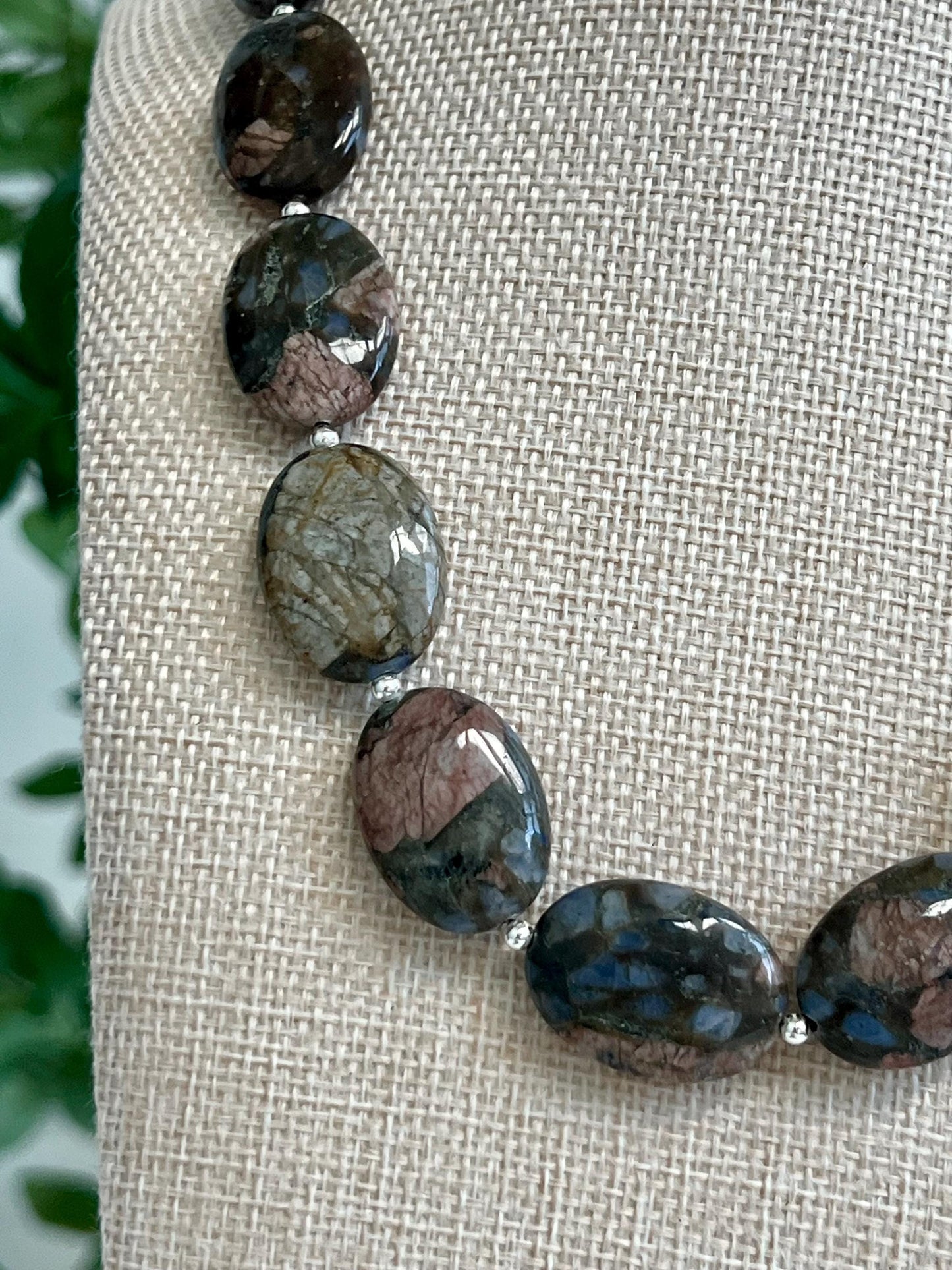 Gray Opal Beaded Necklace