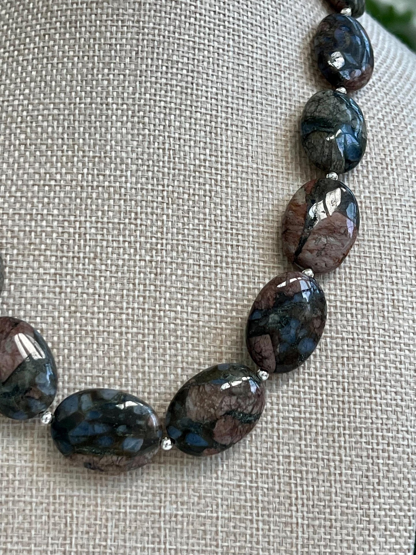 Gray Opal Beaded Necklace