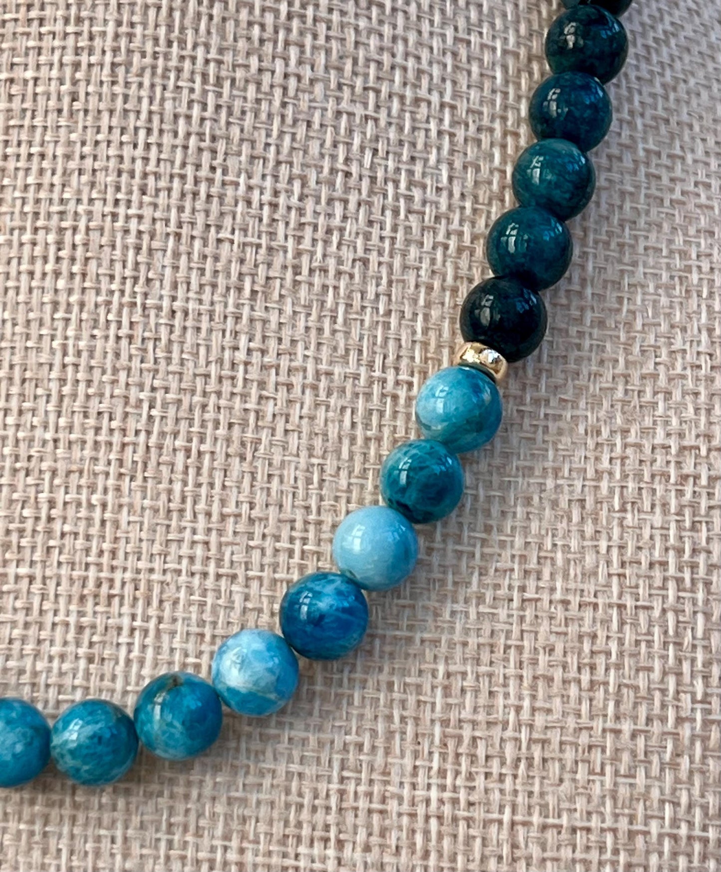 Blue Apatite Beaded Necklace