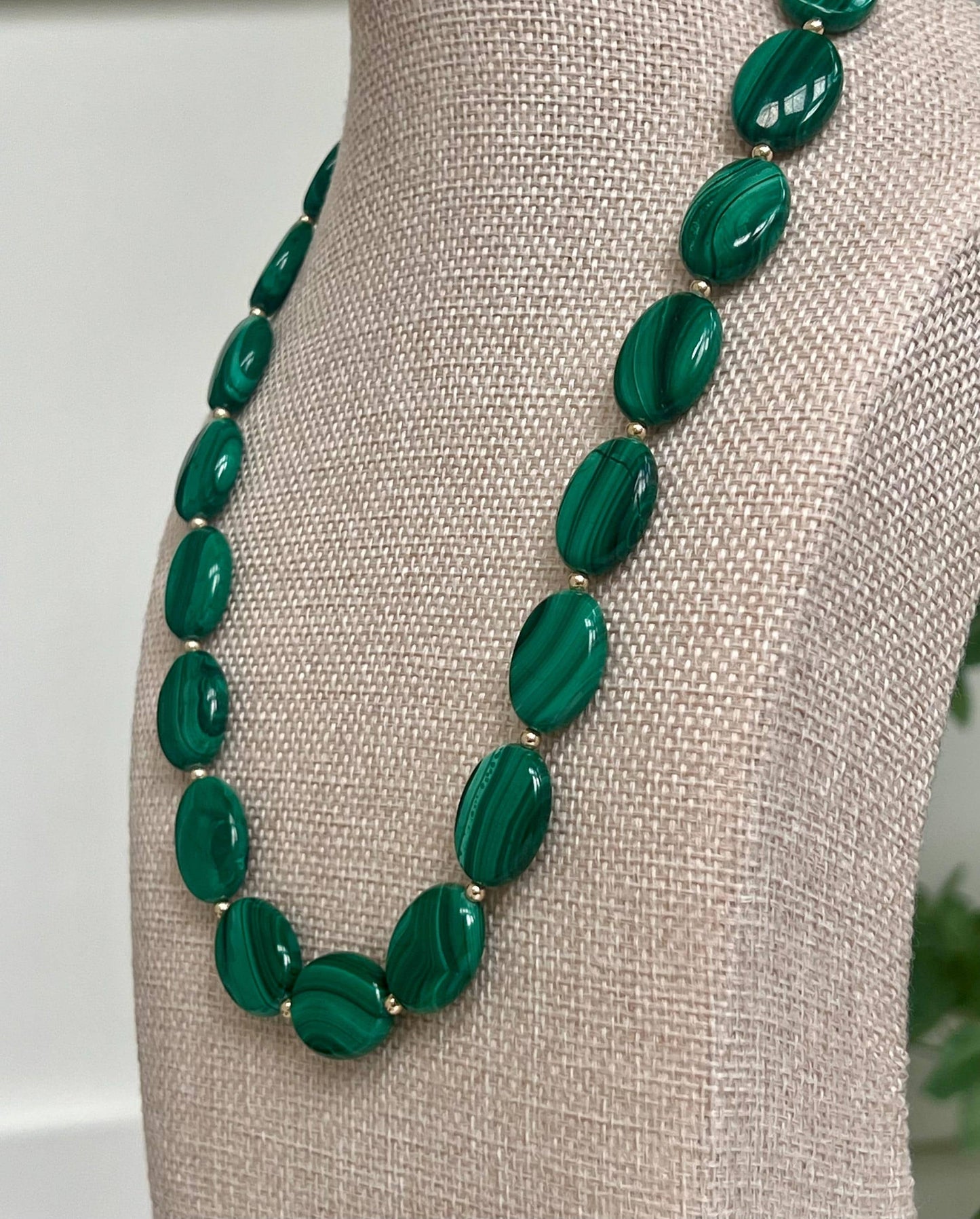 Malachite Beaded Necklace