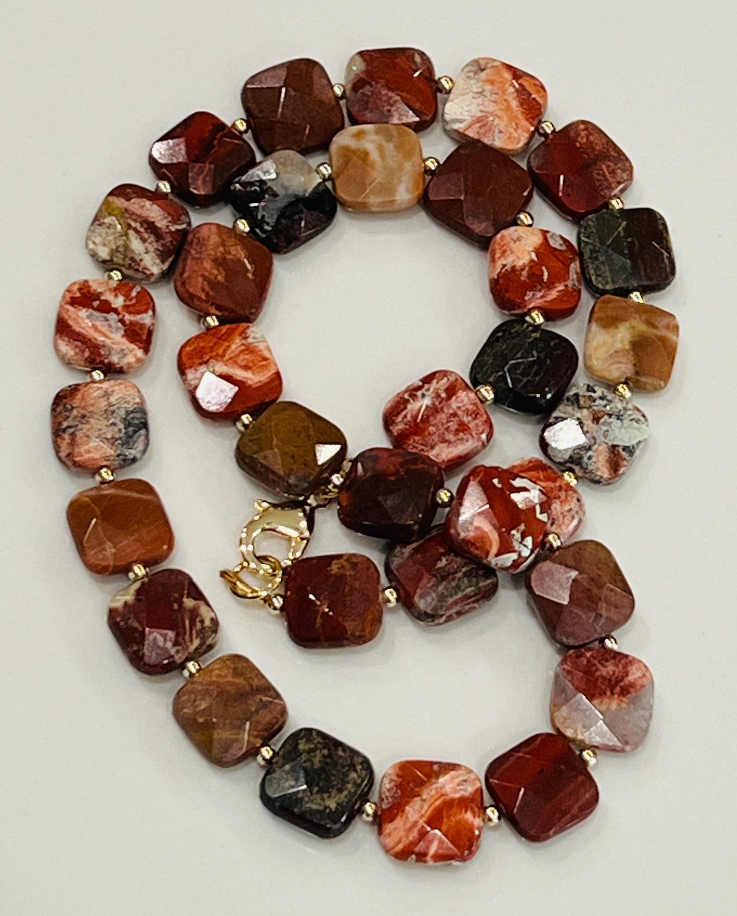 Red Jasper Beaded Necklace