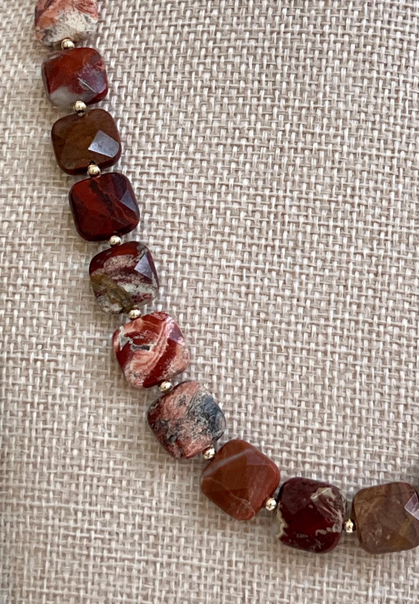 Red Jasper Beaded Necklace
