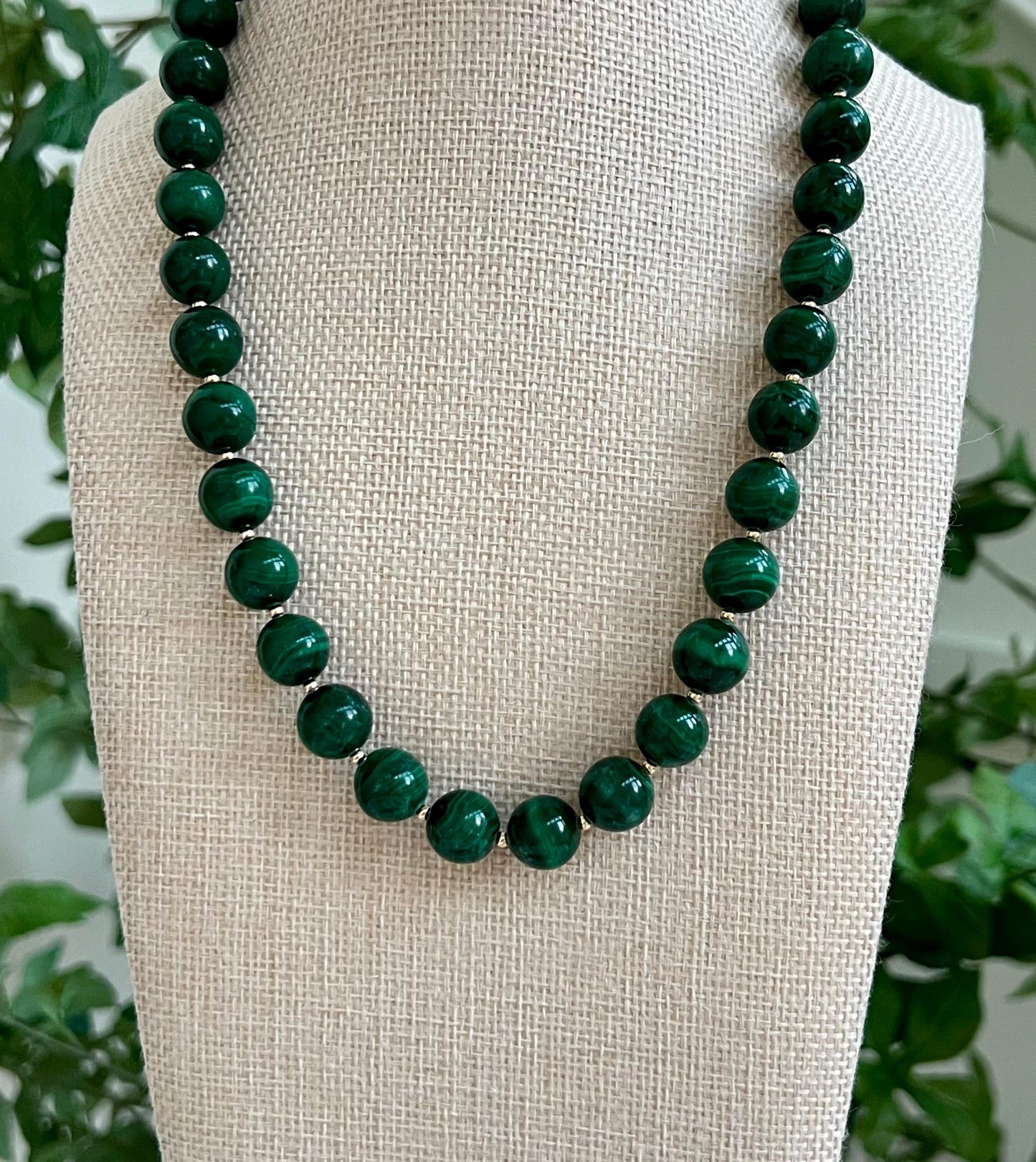 Malachite Beaded Necklace