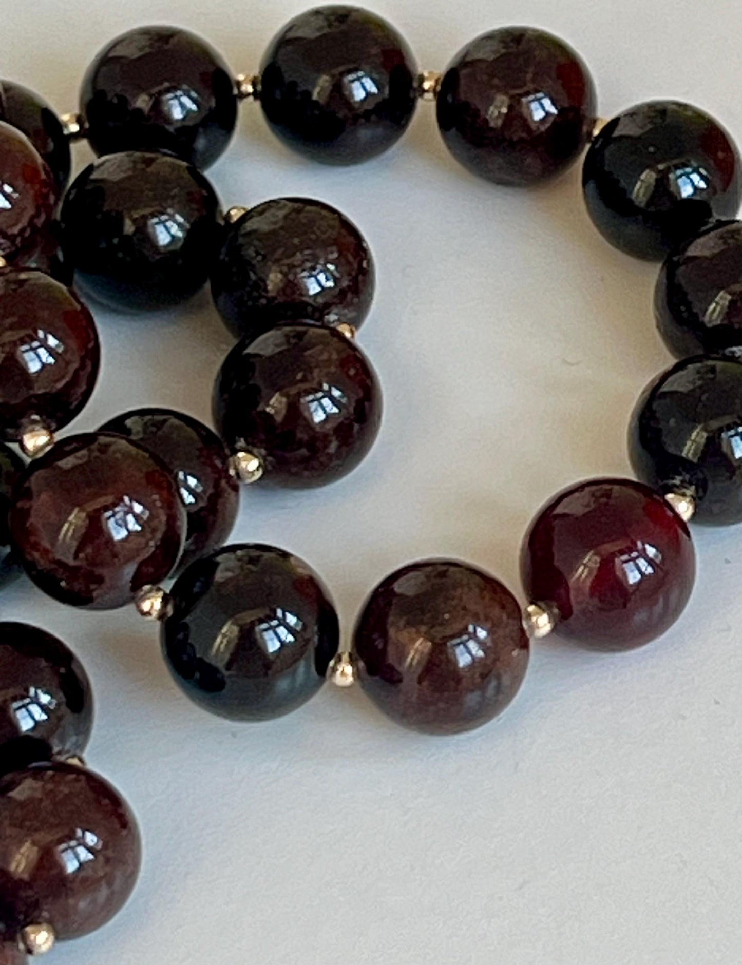 Hessonite Beaded Necklace