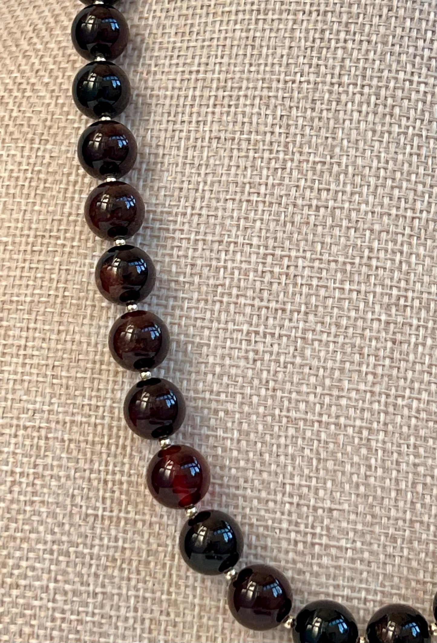 Hessonite Beaded Necklace