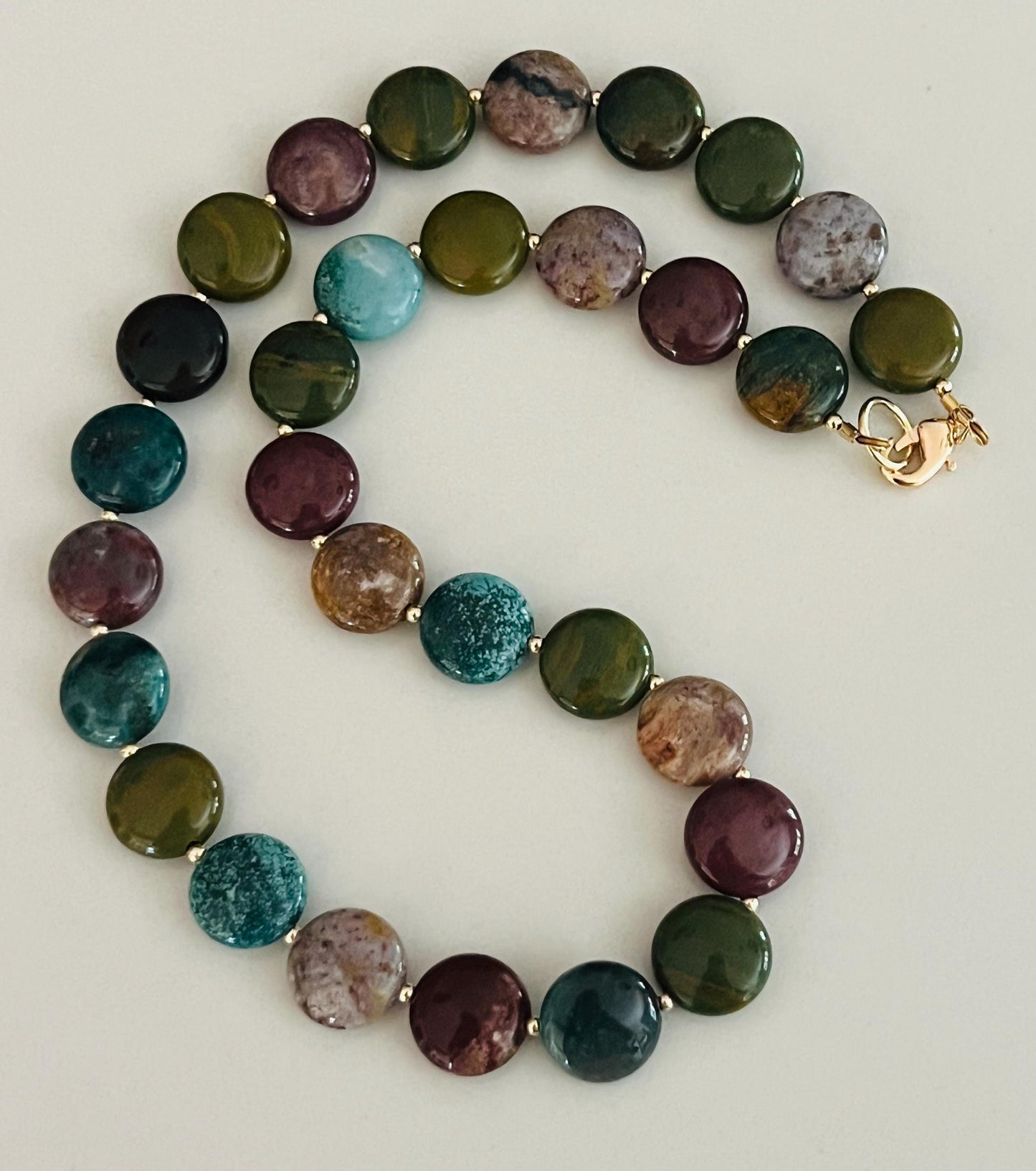 Kabamby Ocean Jasper Beaded Necklace