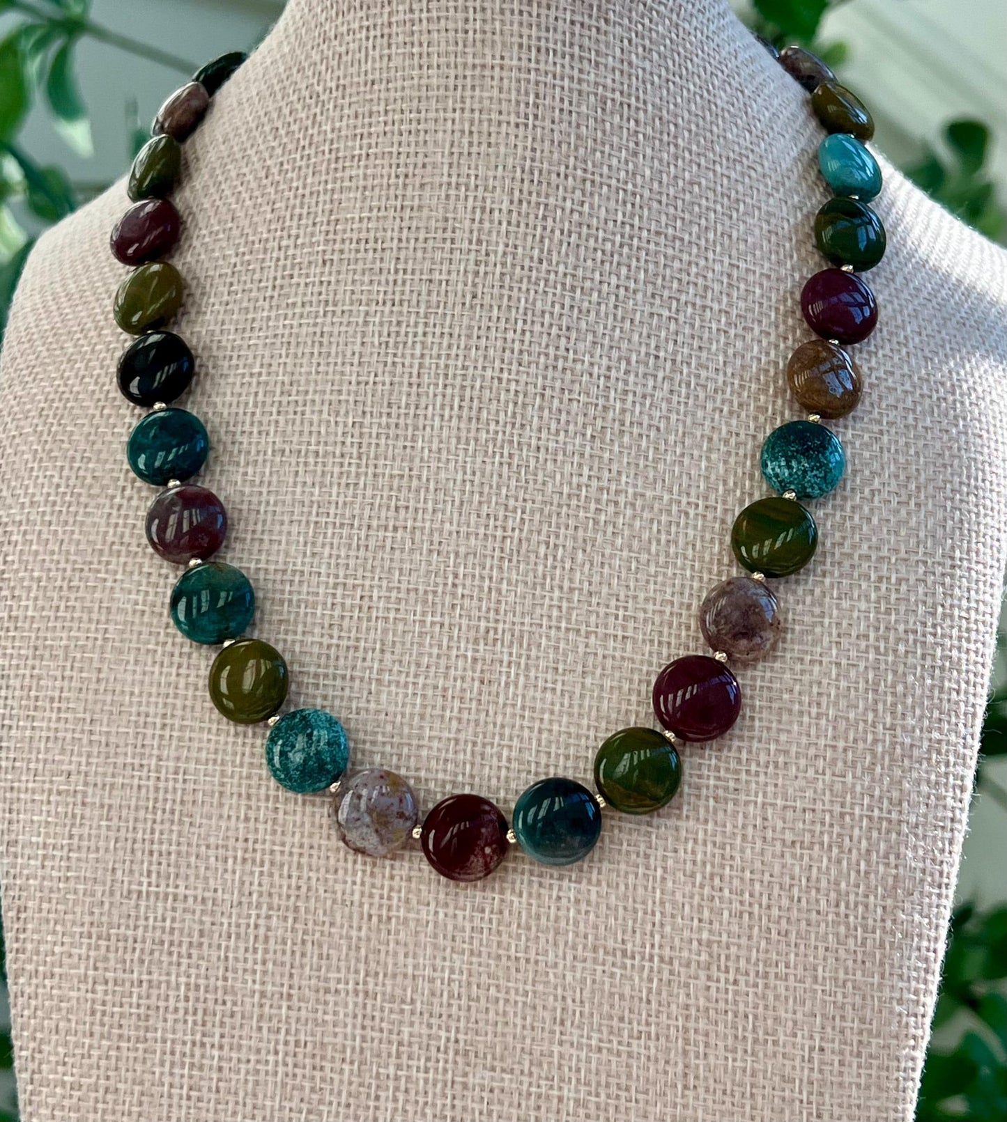 Kabamby Ocean Jasper Beaded Necklace