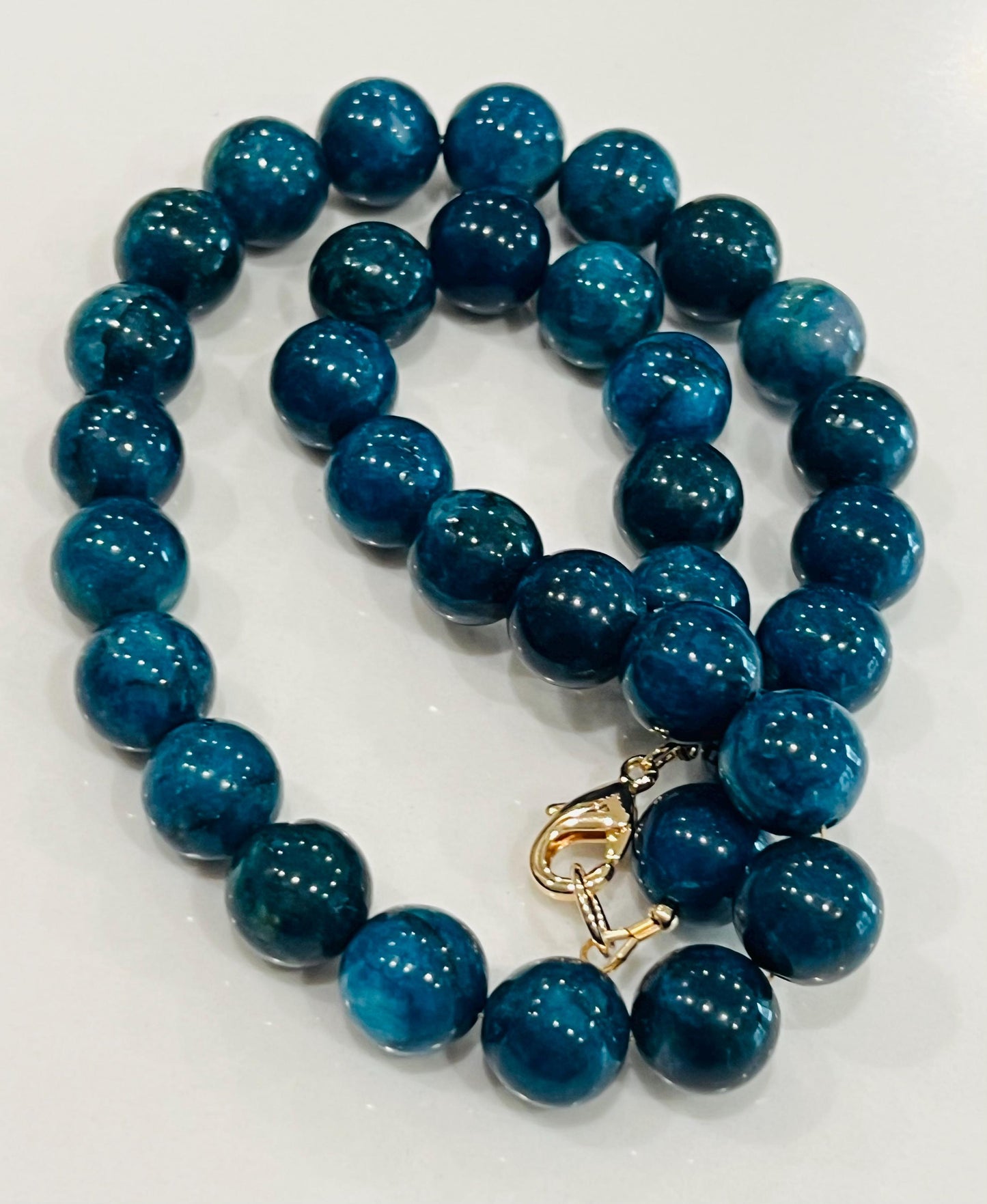 Blue Apatite Beaded Necklace