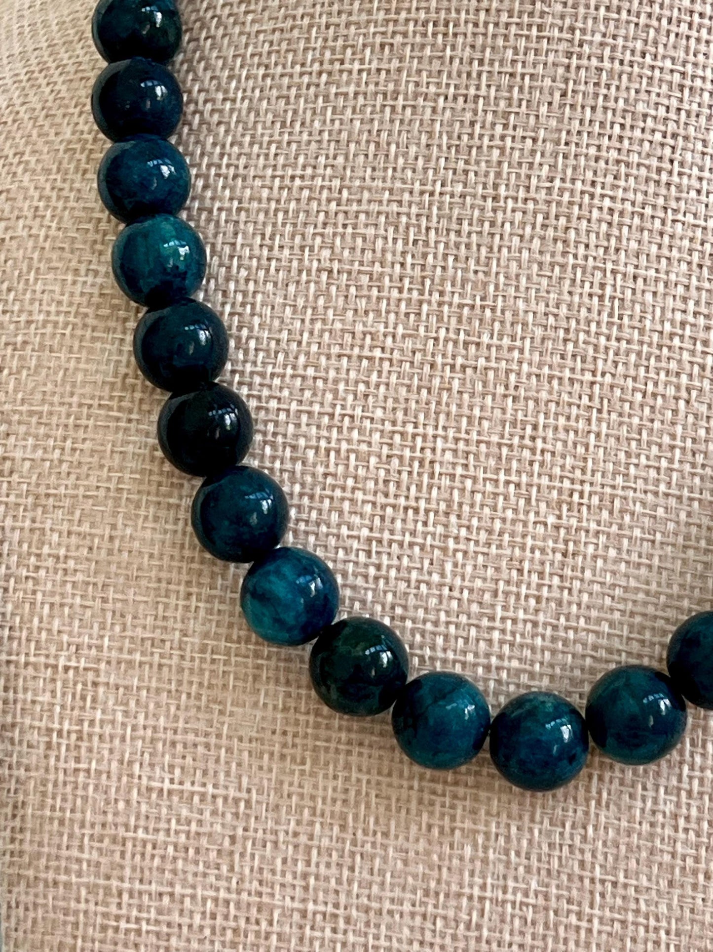 Blue Apatite Beaded Necklace