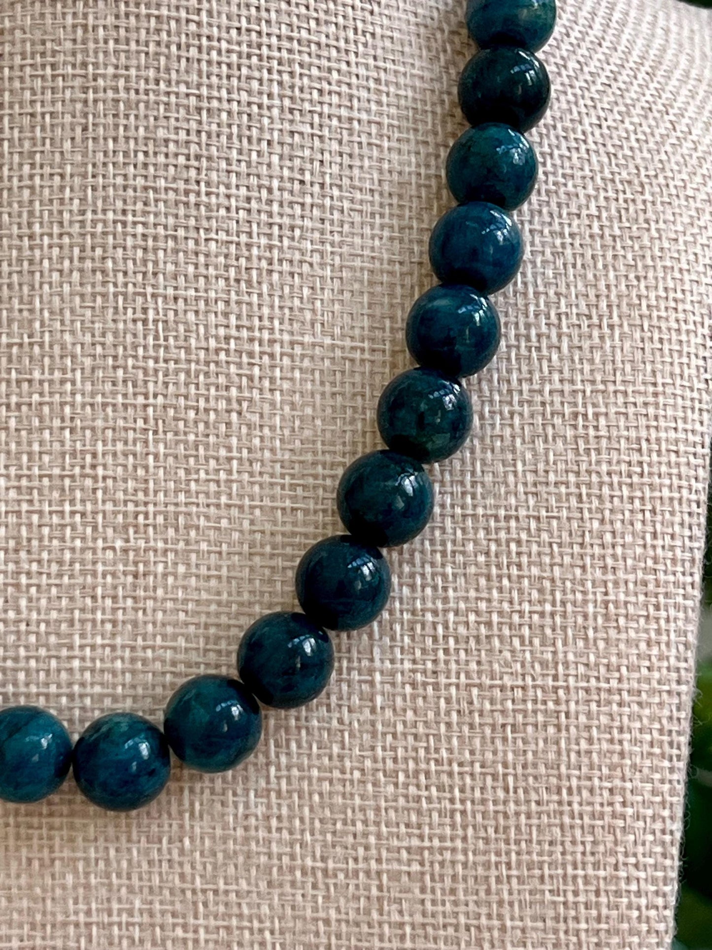 Blue Apatite Beaded Necklace