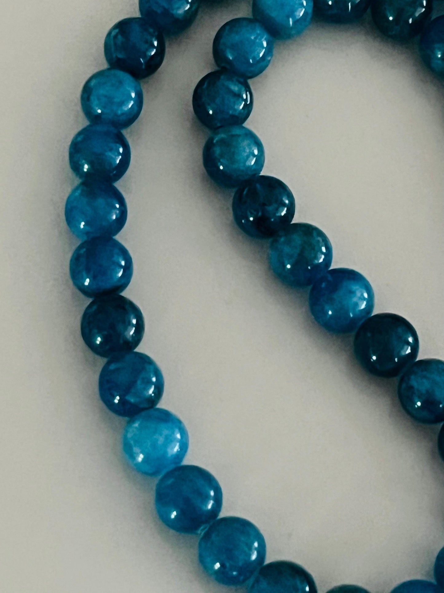 Blue Apatite Beaded Necklace