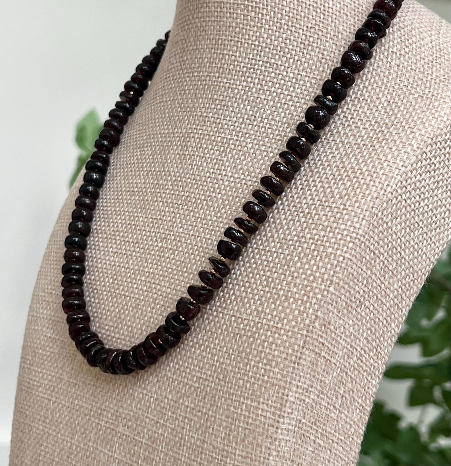 Garnet Beaded Necklace