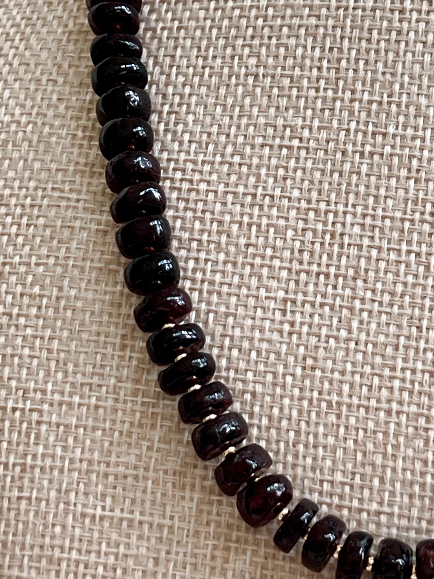 Garnet Beaded Necklace