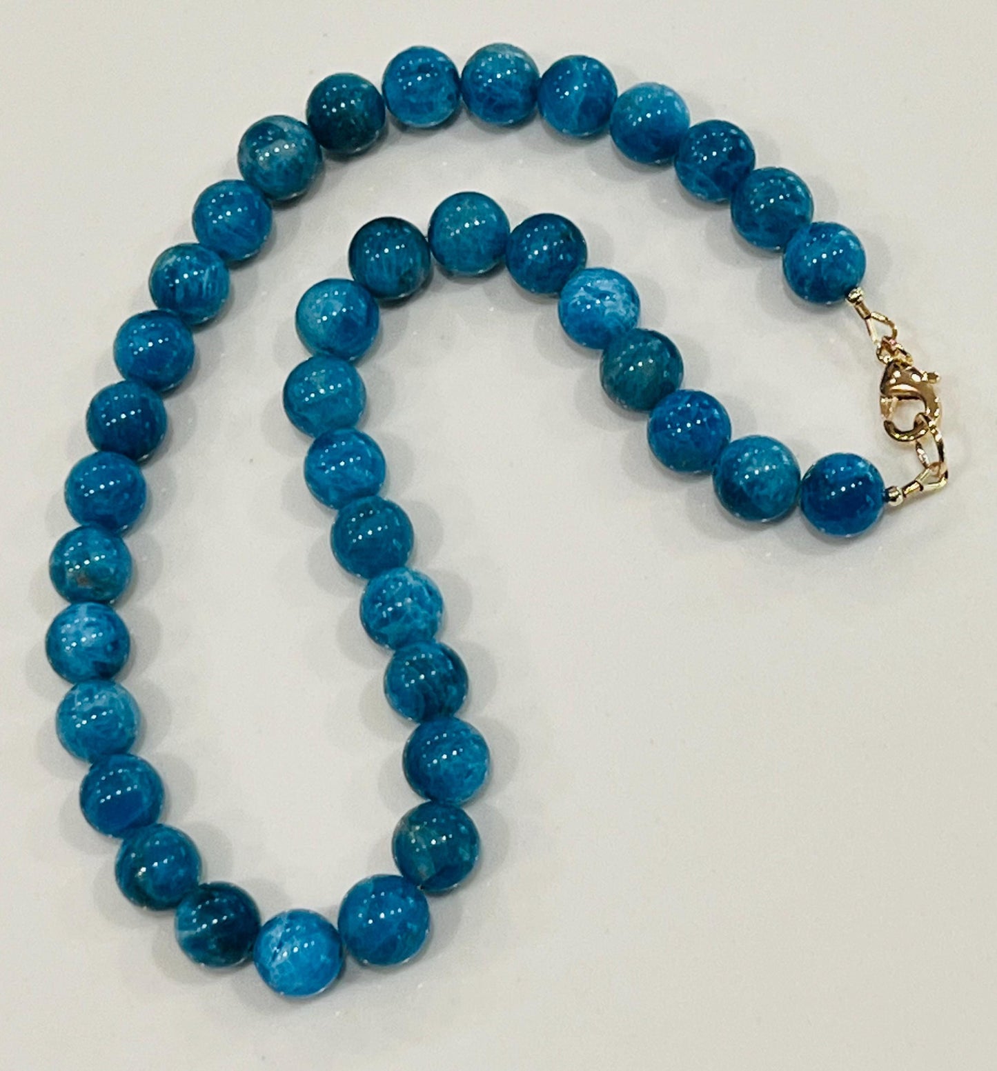 Blue Apatite Beaded Necklace
