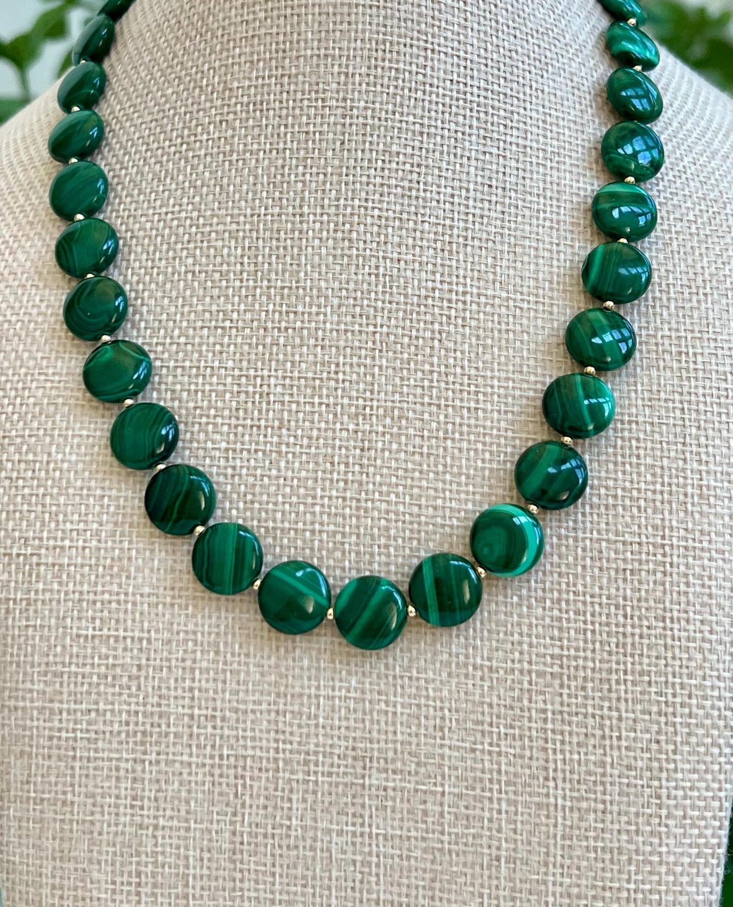 Malachite Beaded Necklace