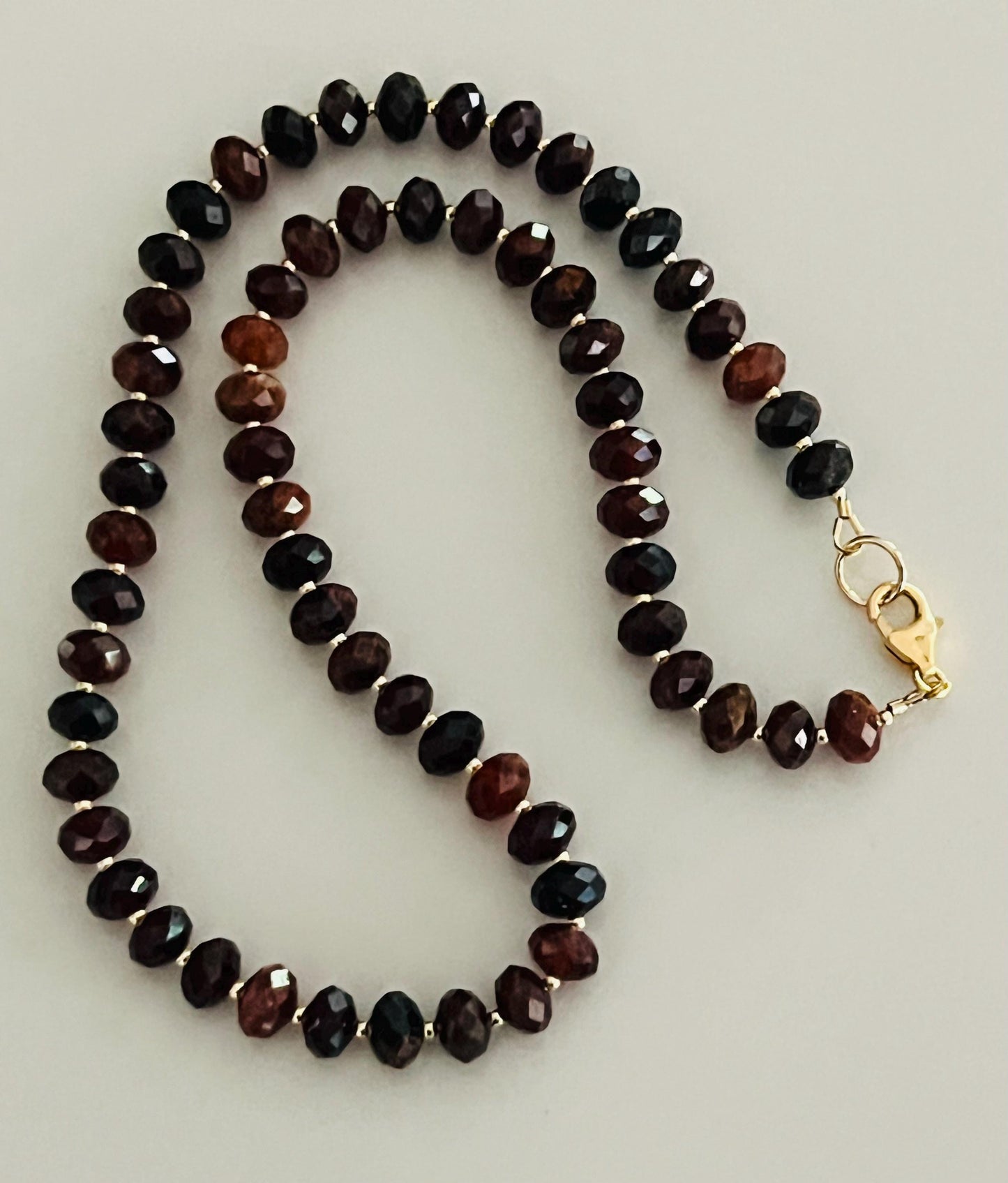 Hessonite Beaded Necklace