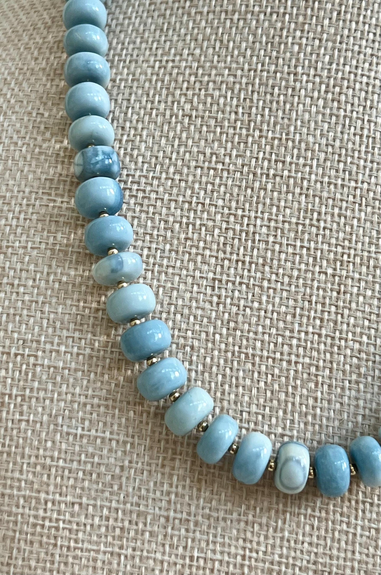 Blue Opal Beaded Necklace
