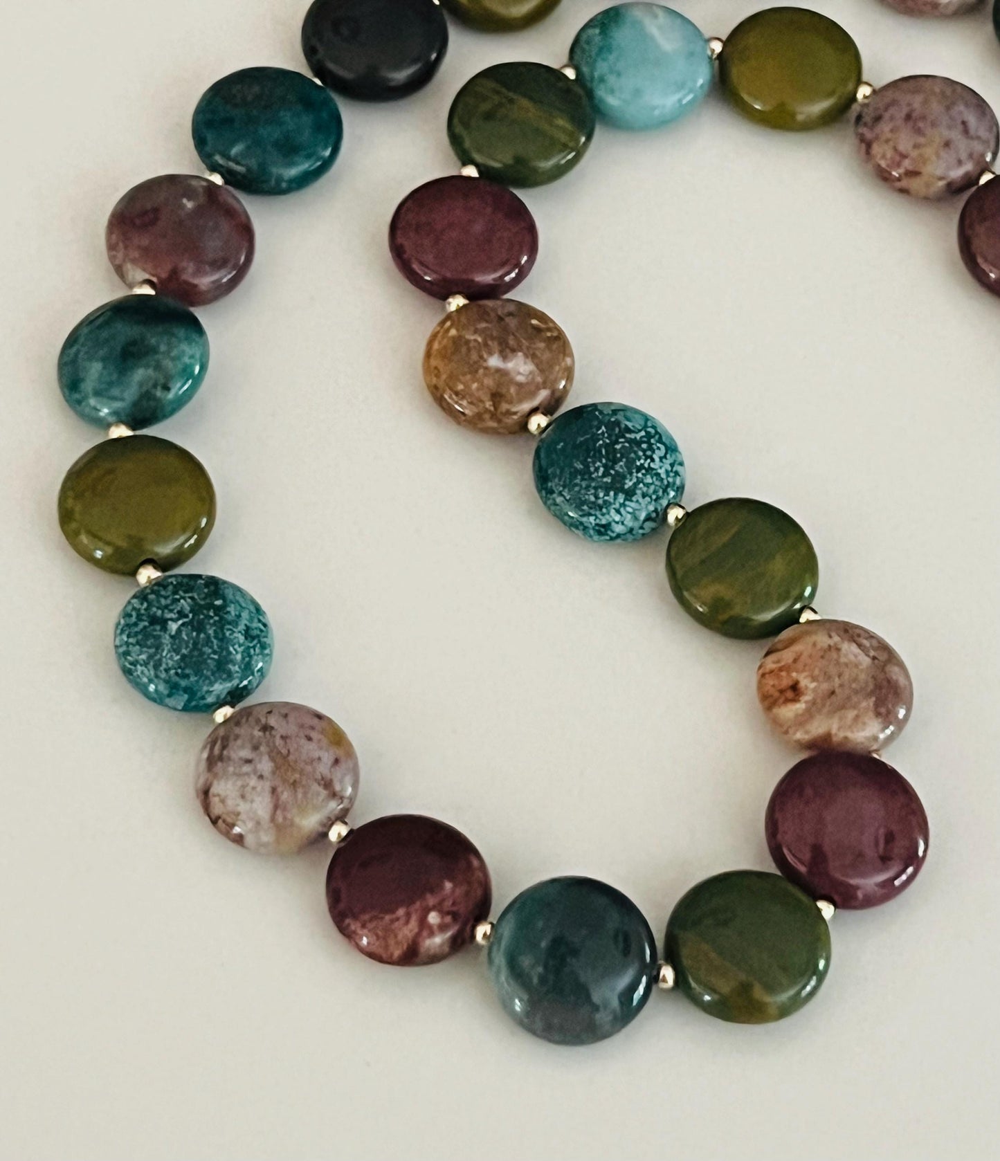Kabamby Ocean Jasper Beaded Necklace