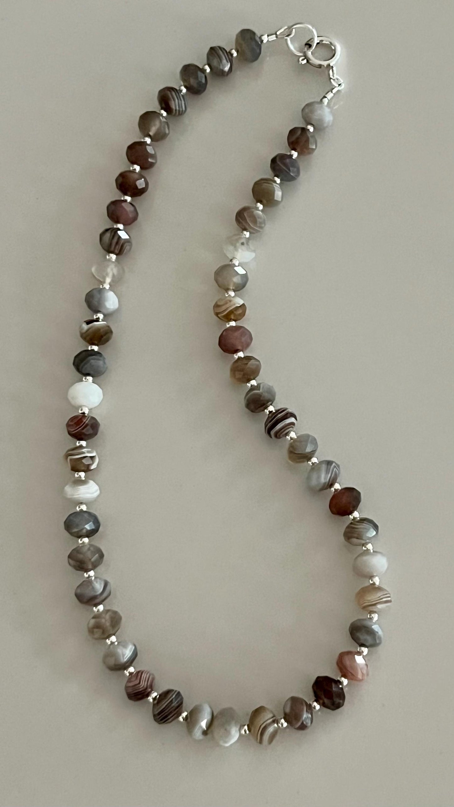 Botswana Agate Beaded Necklace