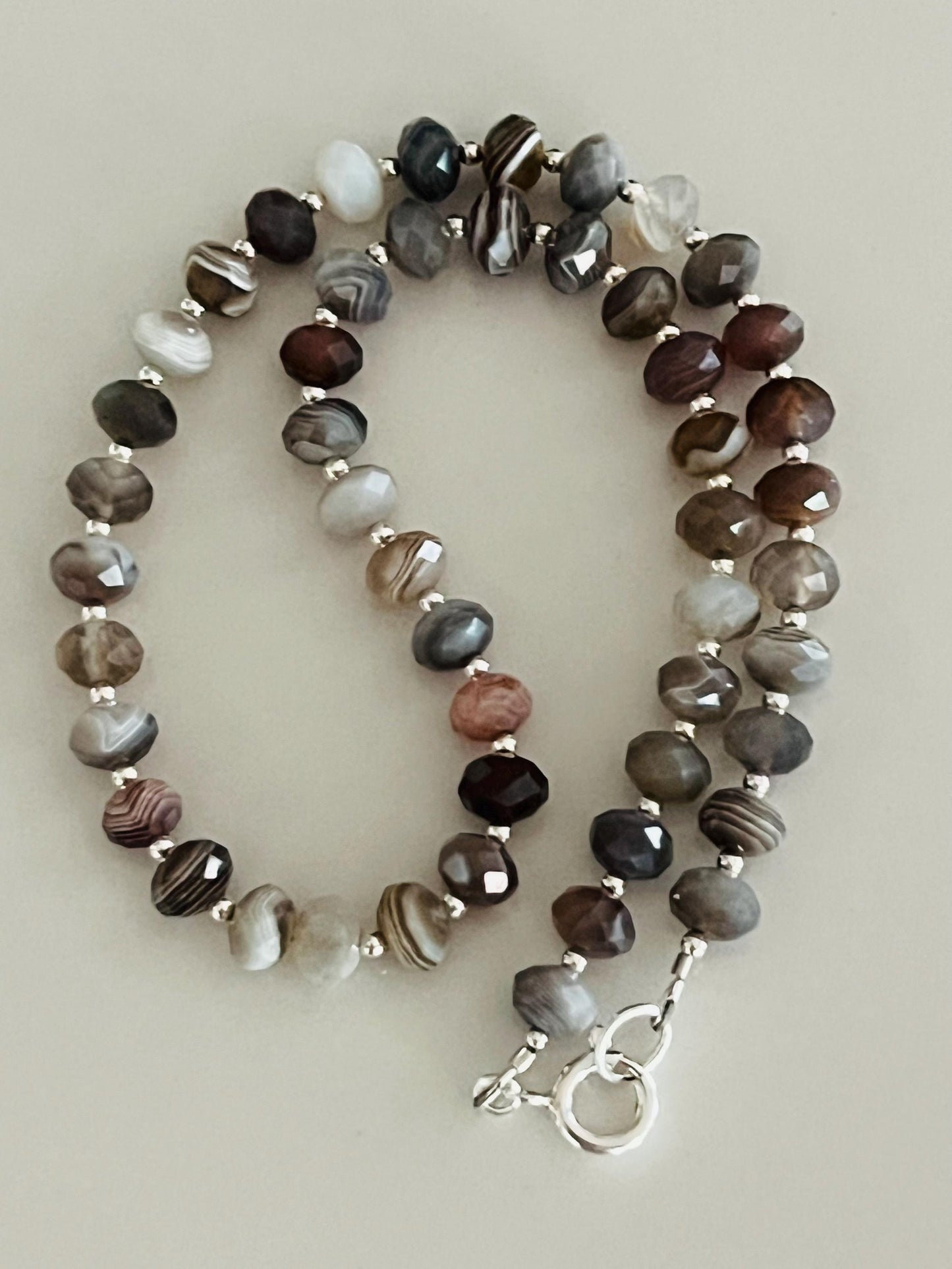 Botswana Agate Beaded Necklace