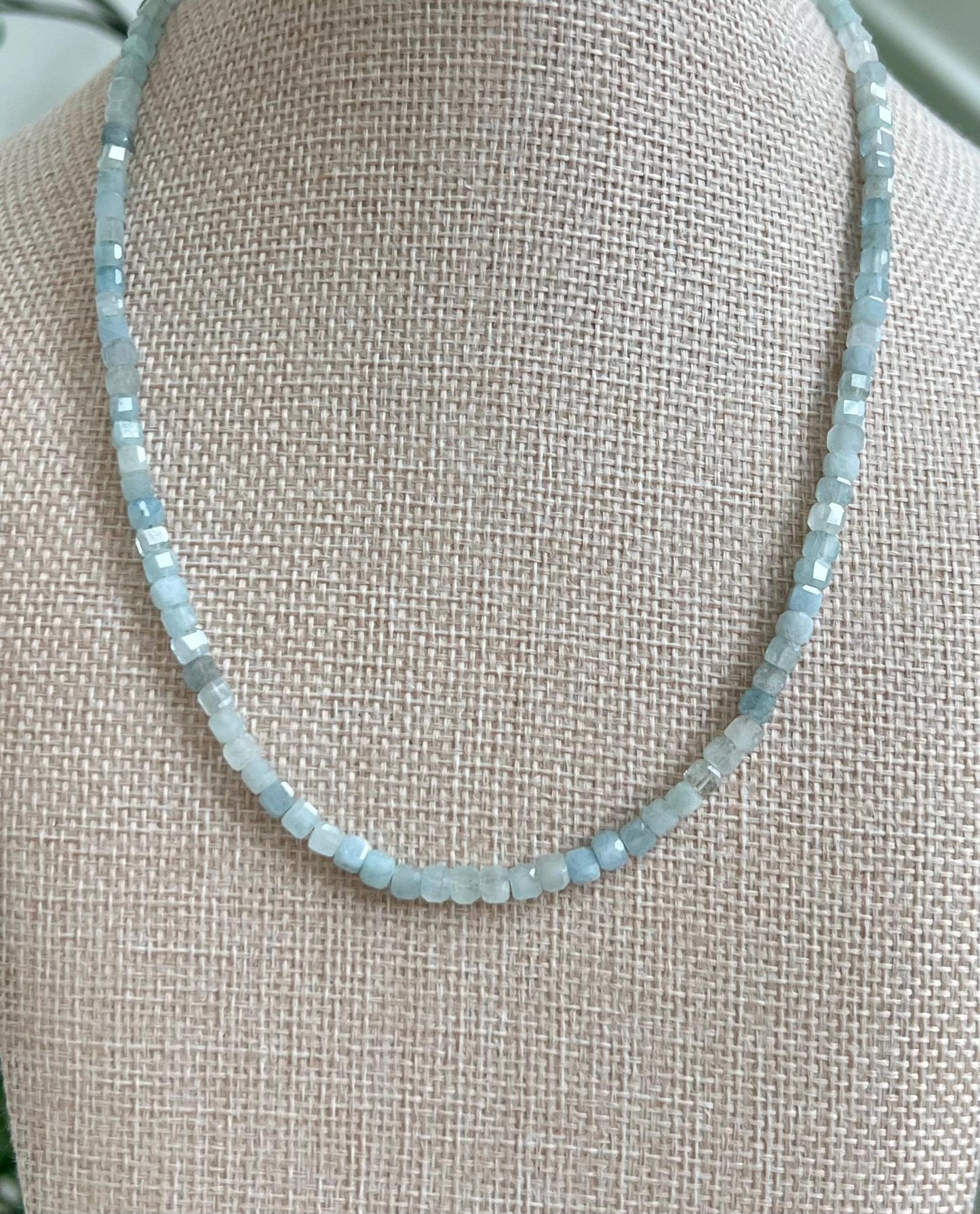 Aquamarine Beaded Necklace