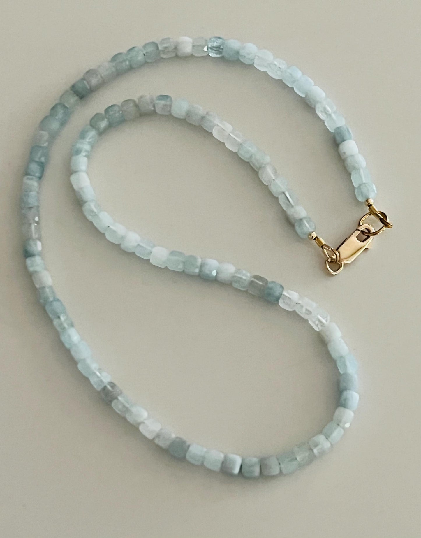 Aquamarine Beaded Necklace