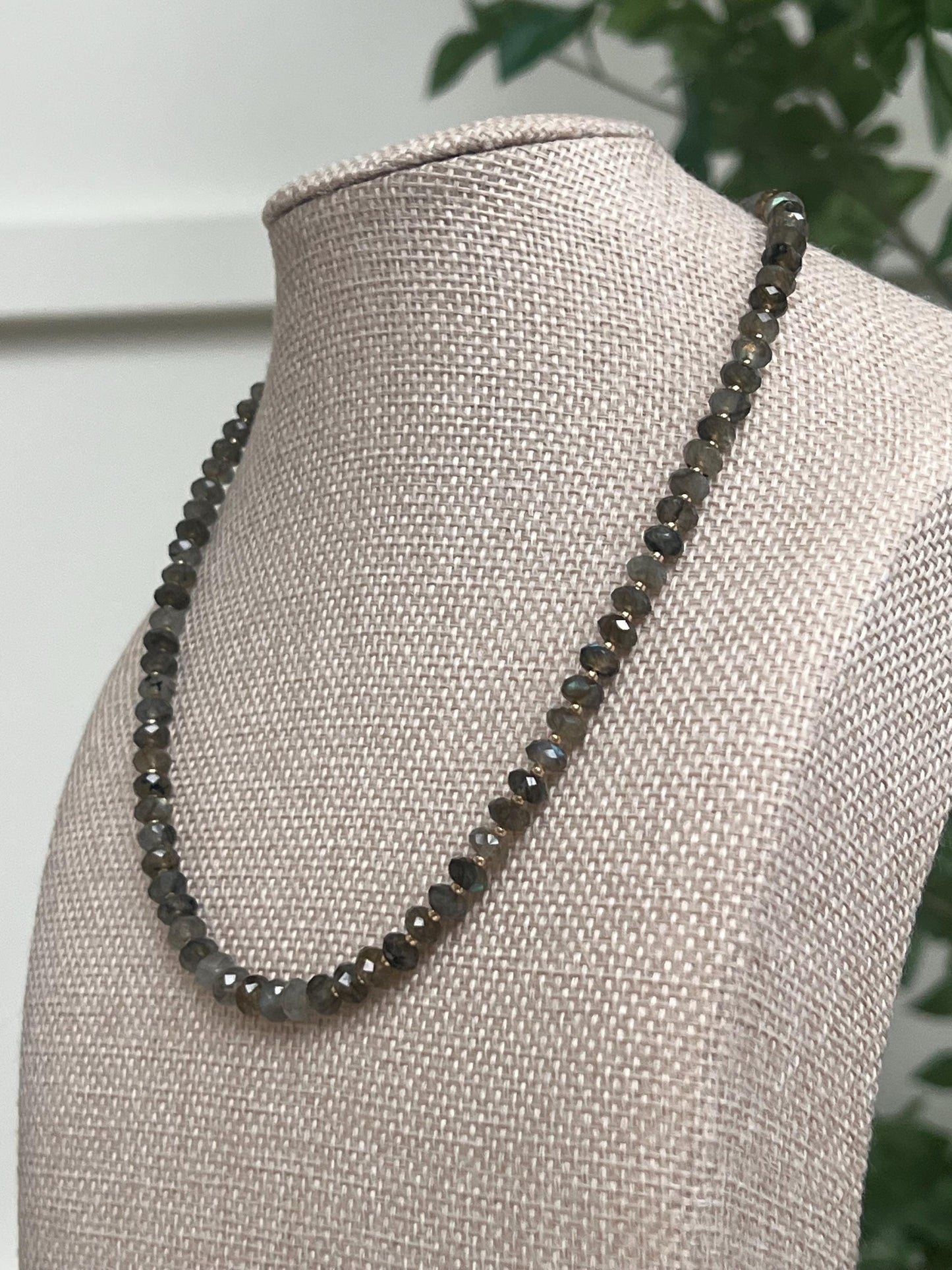 Sparkling Labradorite Beaded Necklace