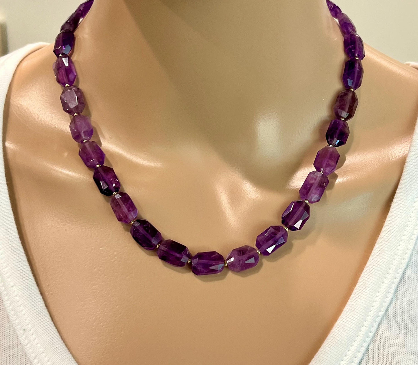 Amethyst Beaded Necklace
