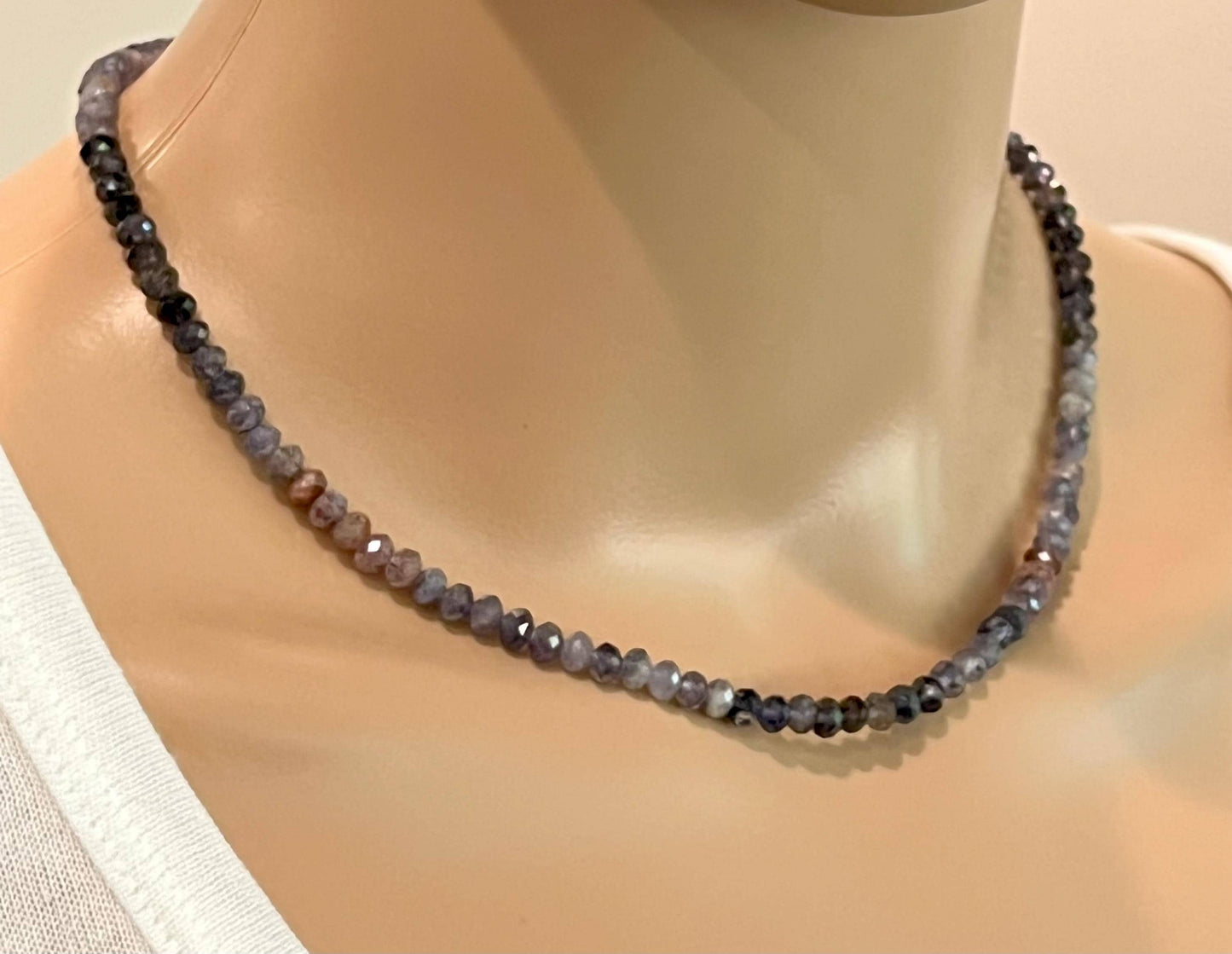 Bloody Iolite Beaded Necklace