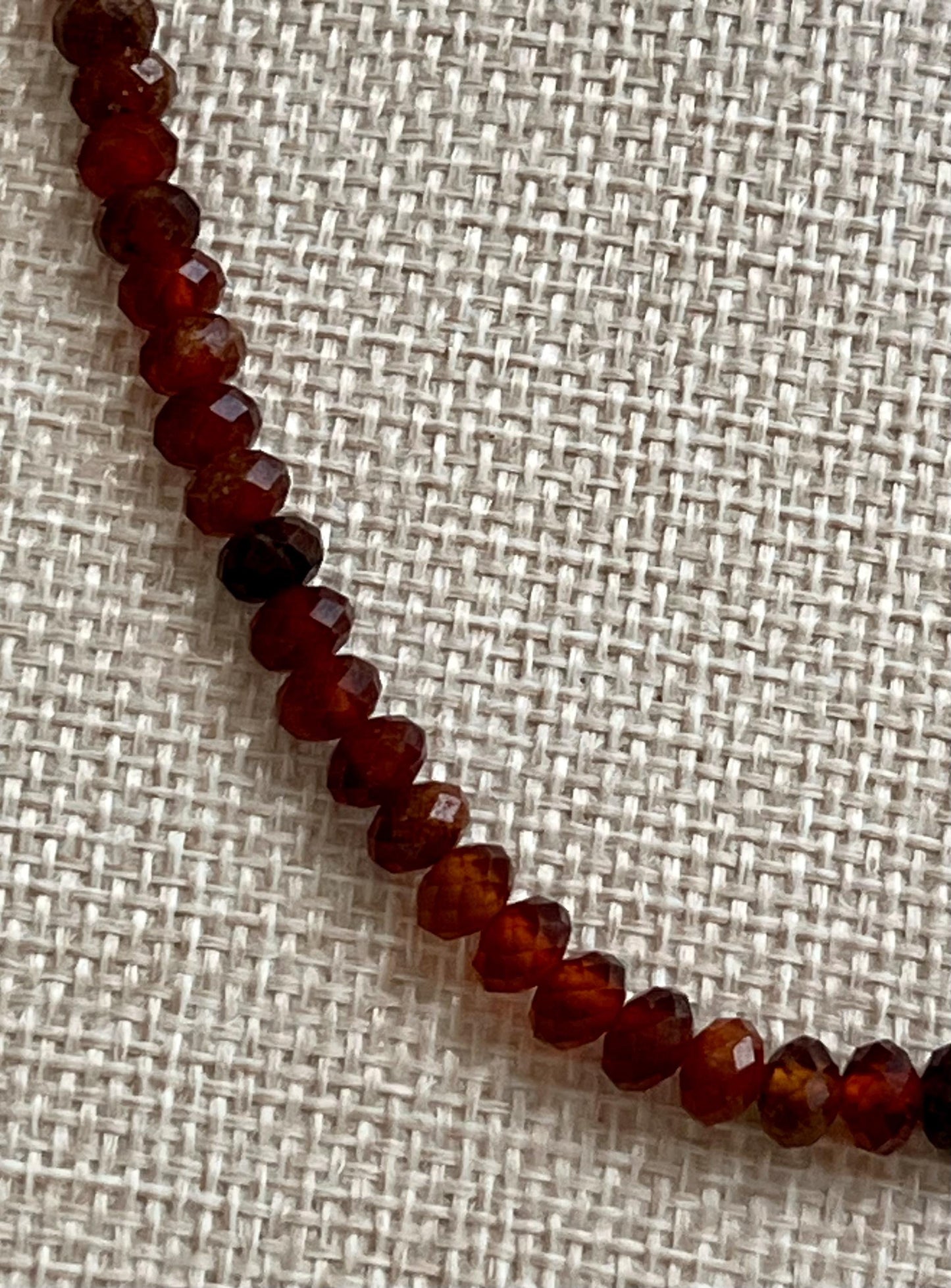 Hessonite Beaded Necklace