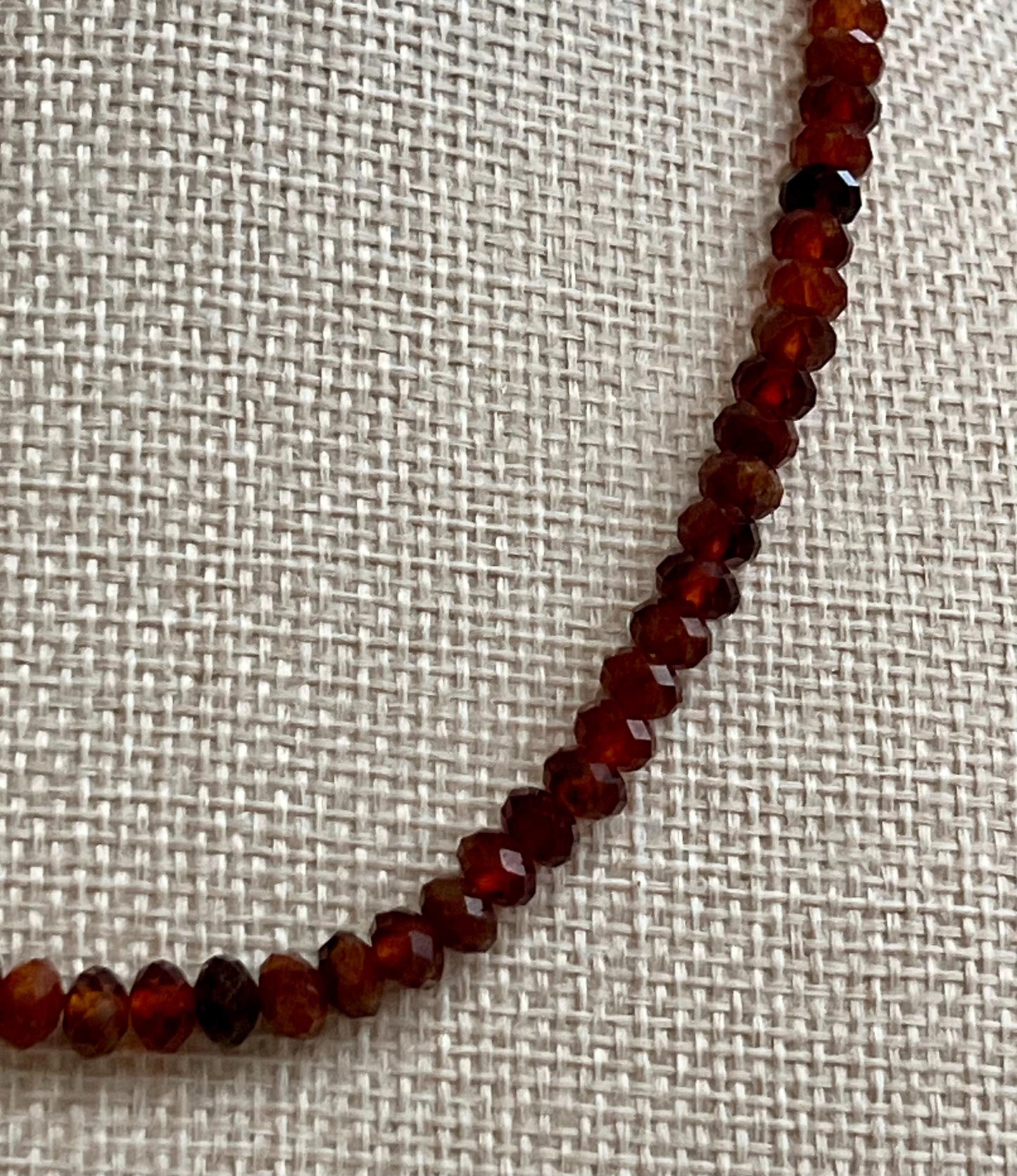 Hessonite Beaded Necklace