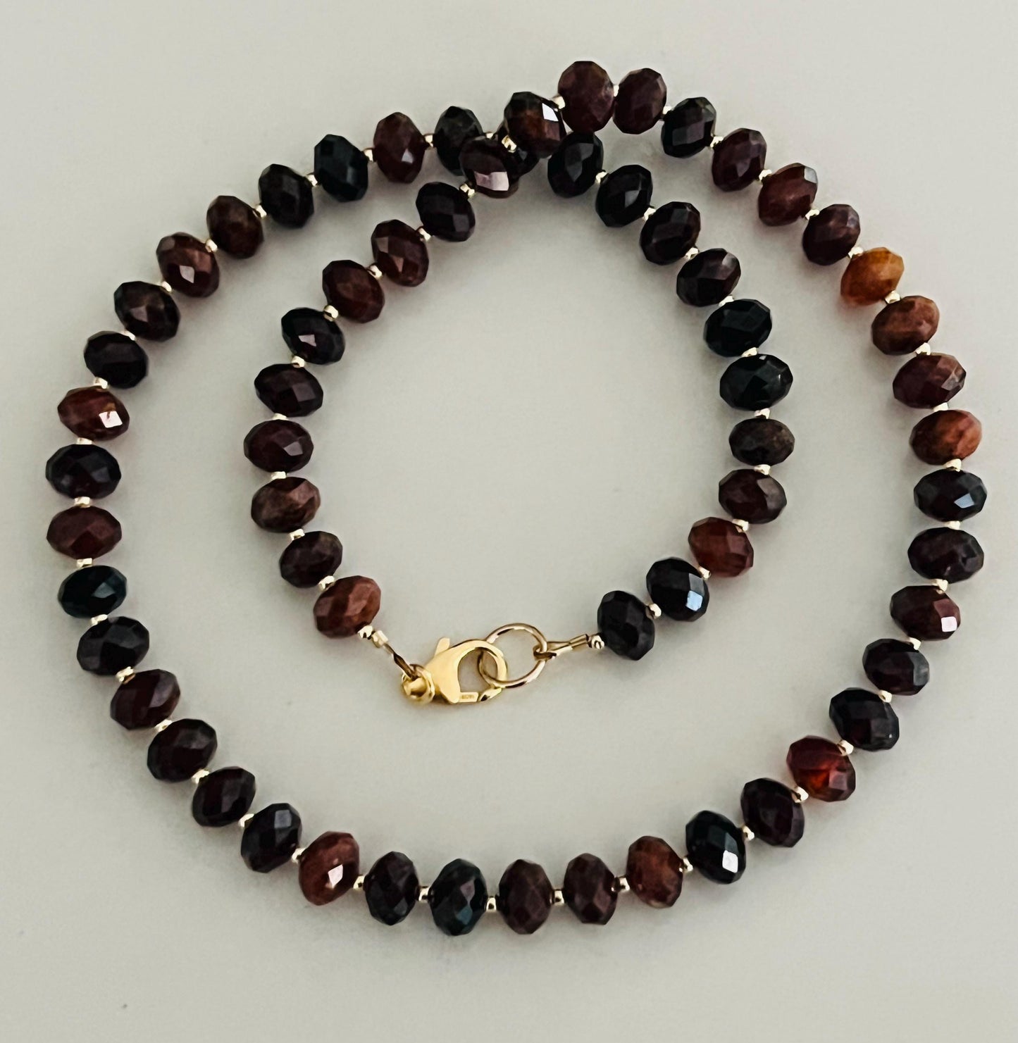 Hessonite Beaded Necklace