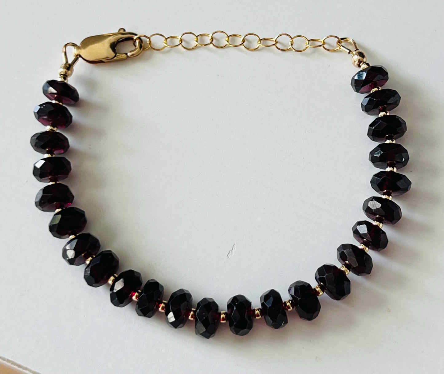 Garnet Beaded Bracelet