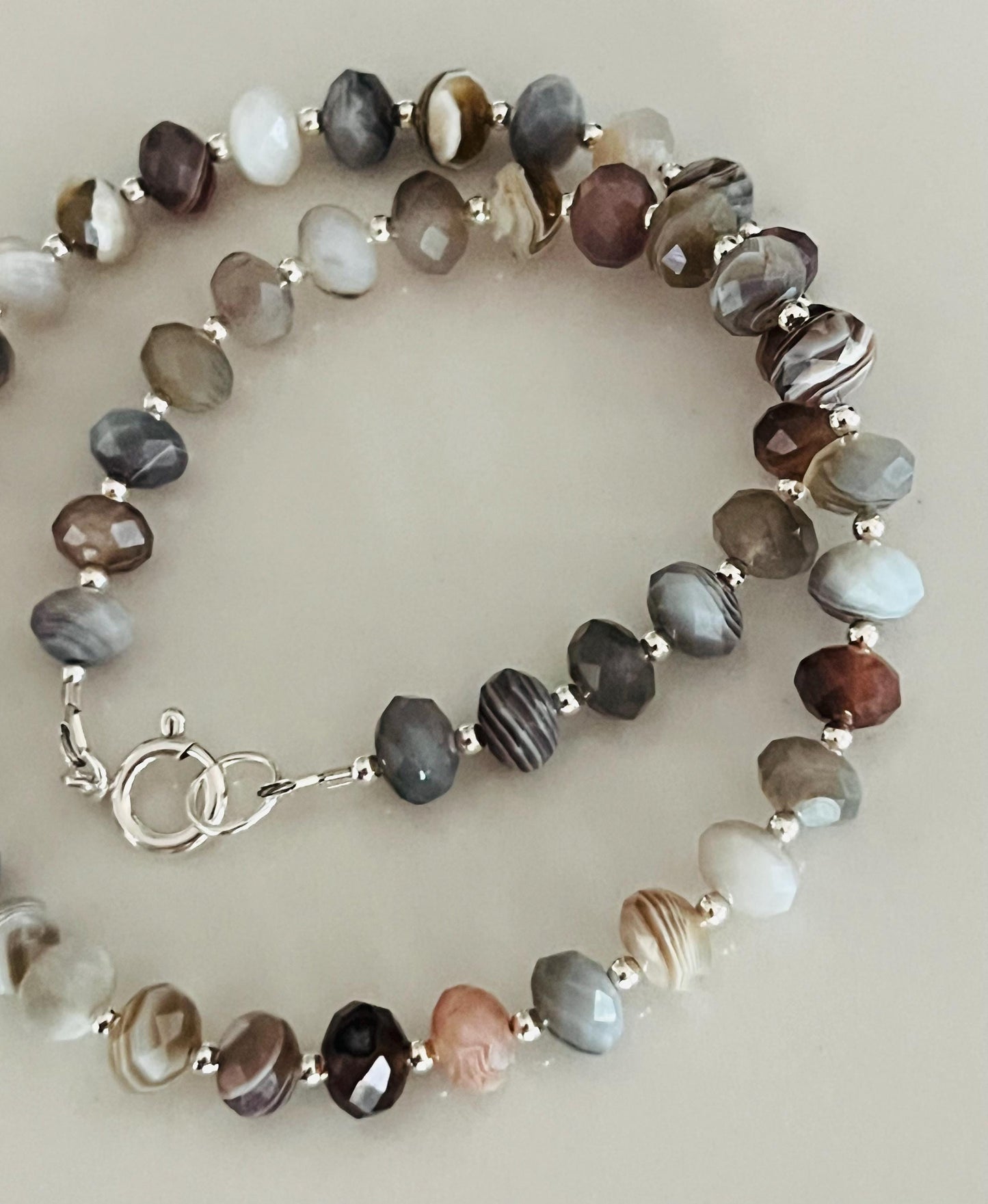 Botswana Agate Beaded Necklace