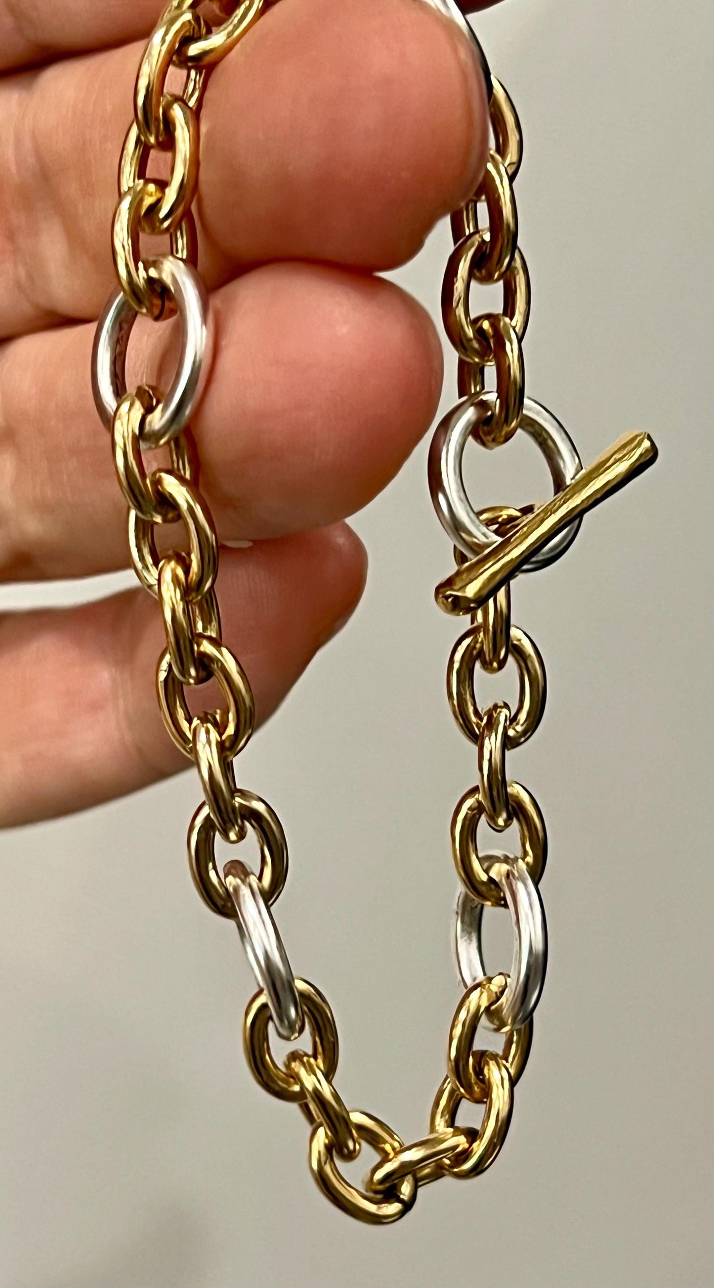 Gold and Silver Mixed Metal Bracelet