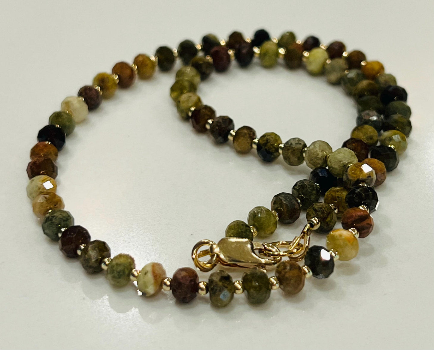 Green Garnet Beaded Necklace