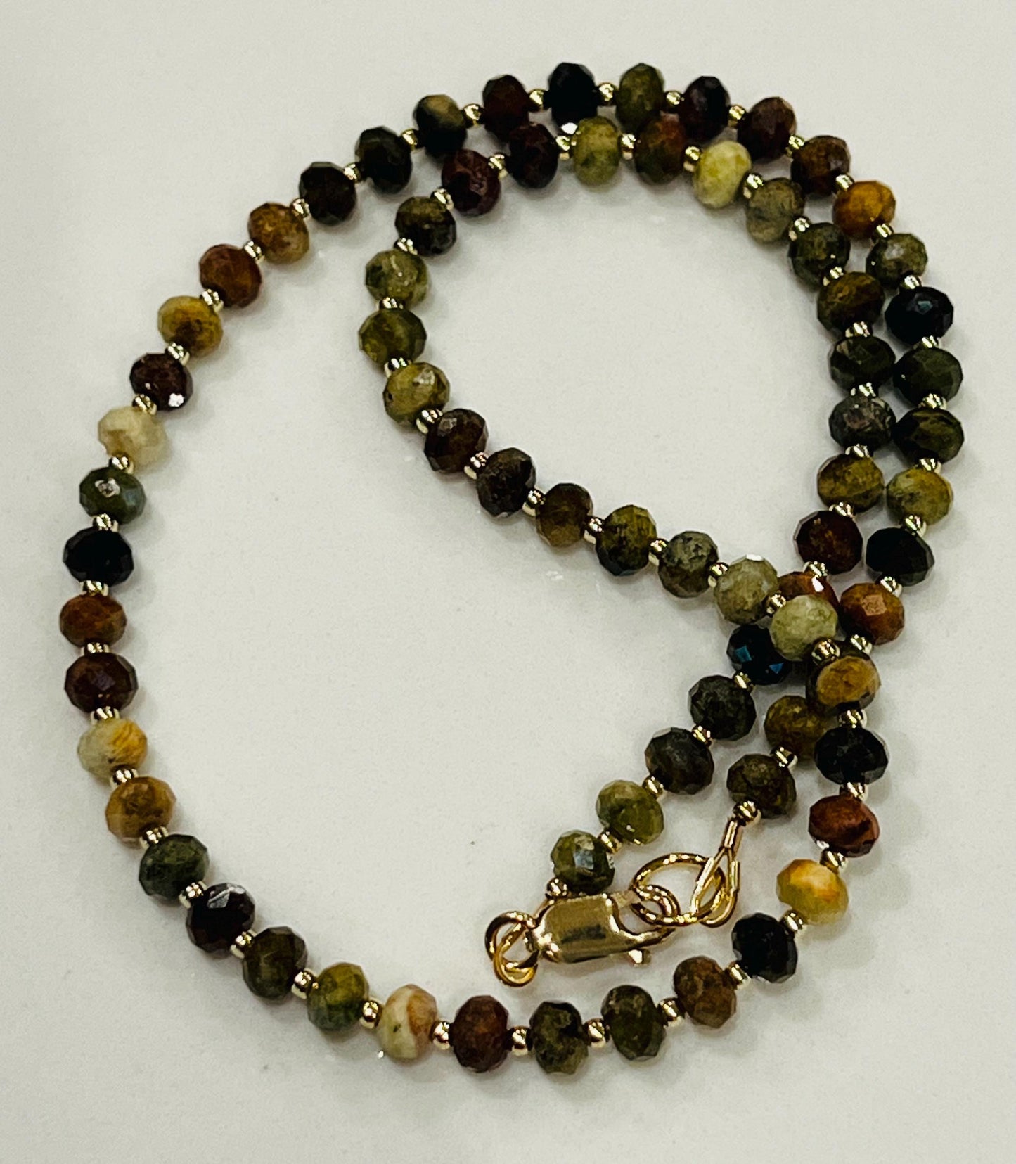 Green Garnet Beaded Necklace