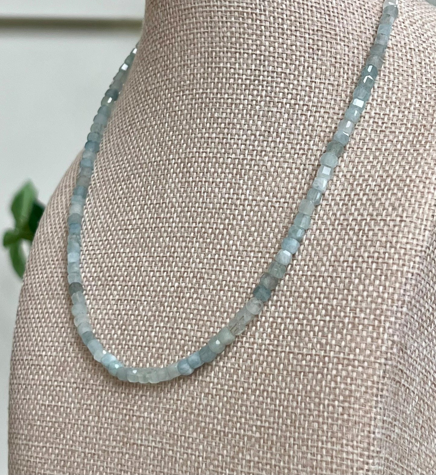 Aquamarine Beaded Necklace