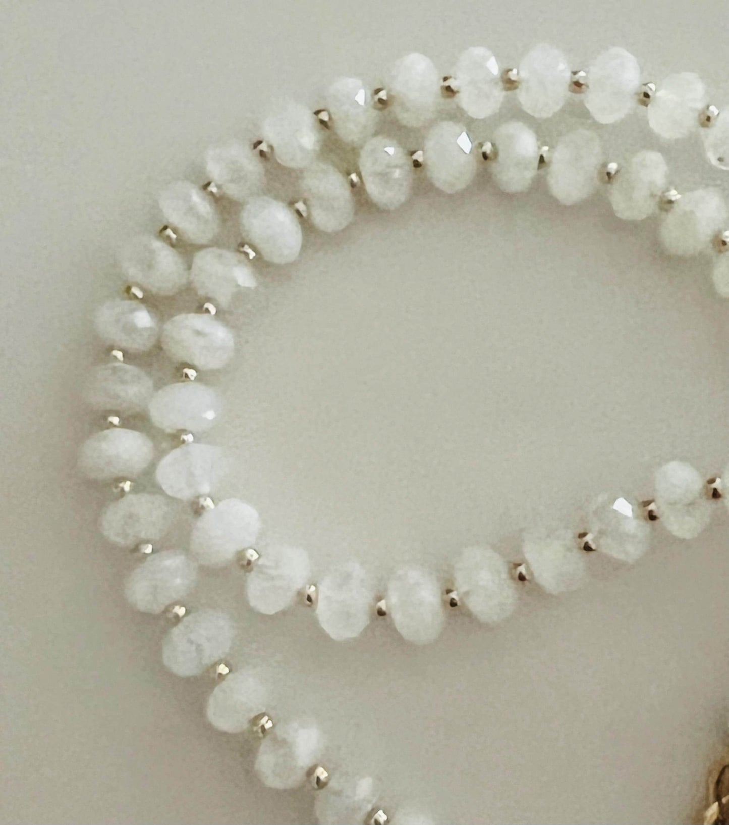 Rainbow Moonstone Beaded Necklace