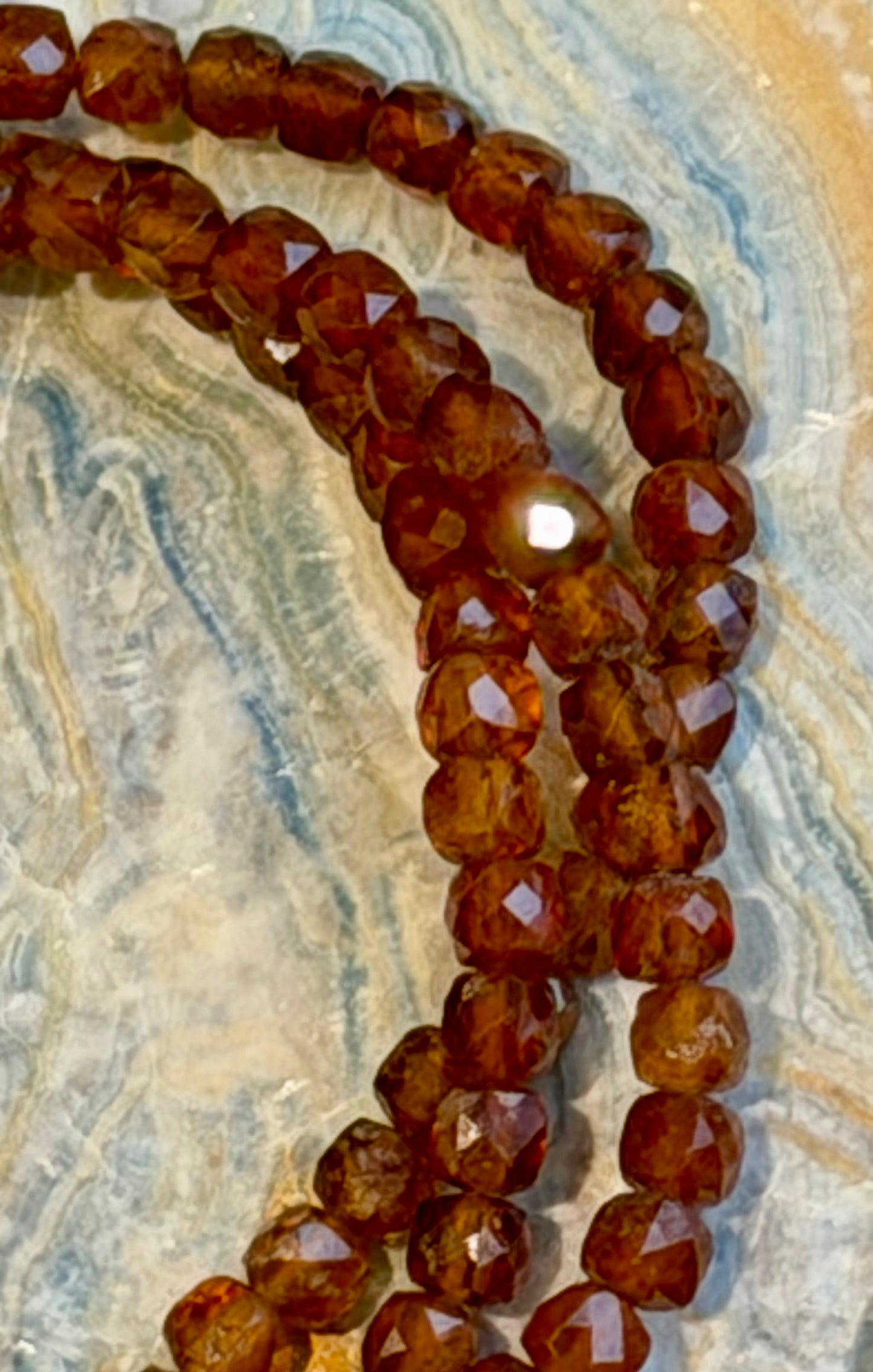 Hessonite Beaded Necklace