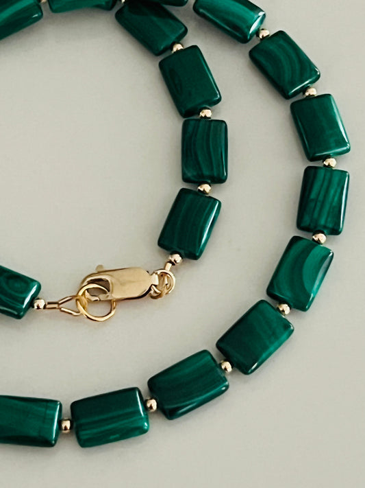 Malachite Beaded Necklace