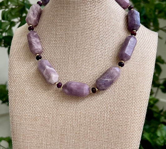 Lepidolite Beaded Necklace