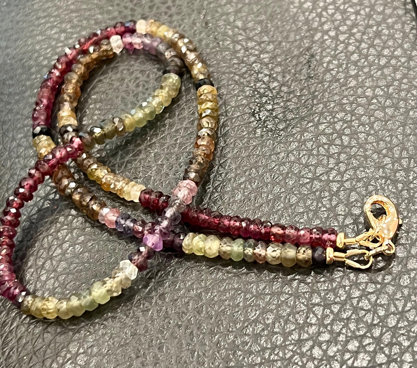 Tunduru Sapphire Beaded Necklace 3.3mm Faceted Rondelle Tunduru Sapphire Necklace Beaded Semi-Precious Gemstone Necklace Sapphire Necklace