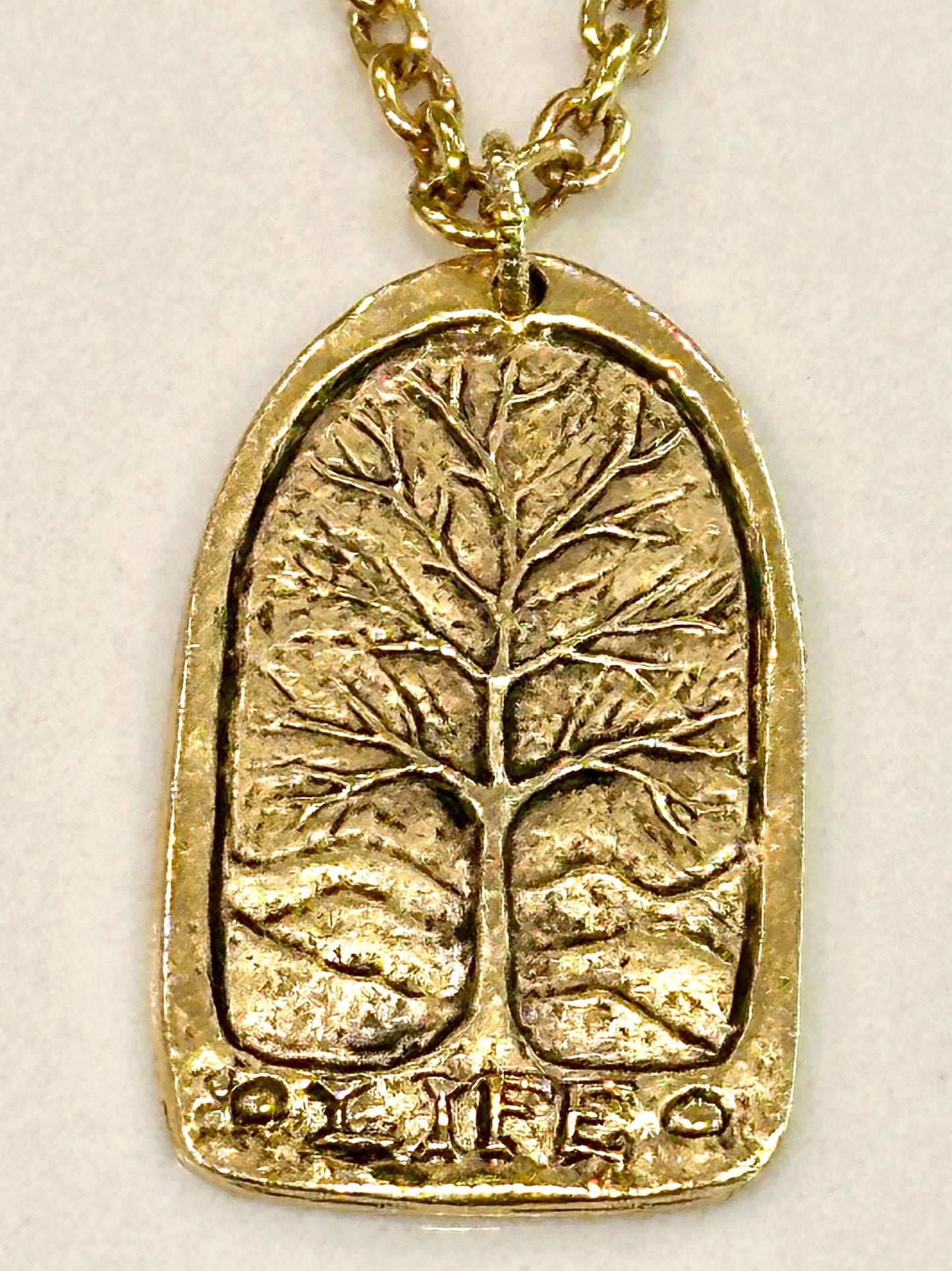 Gold or Copper Small Classic Cable Chain Necklace with Tree of Life Large Pendant Gorgeous Layering Statement Necklace Versatile Length